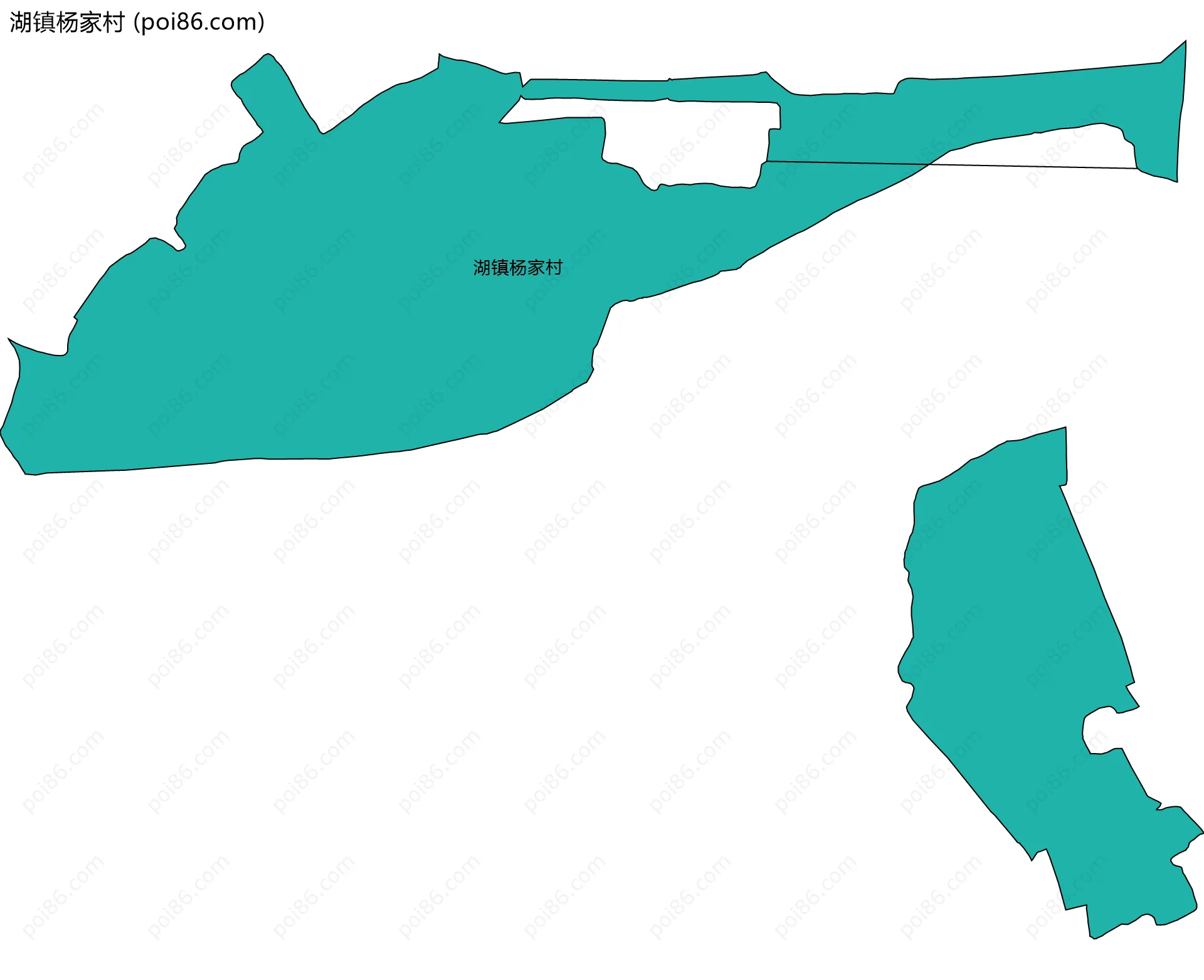 湖镇杨家村边界地图