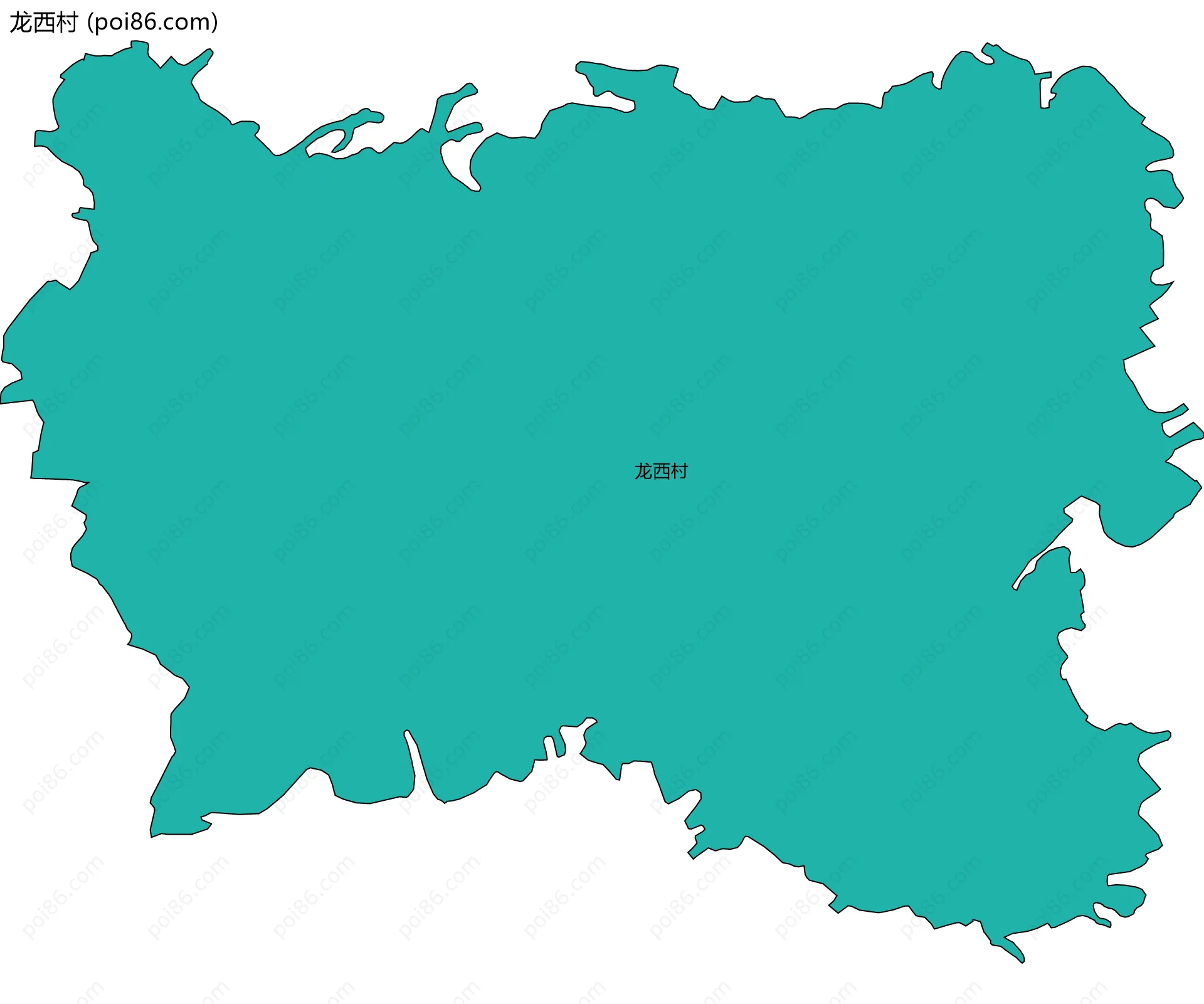 龙西村边界地图