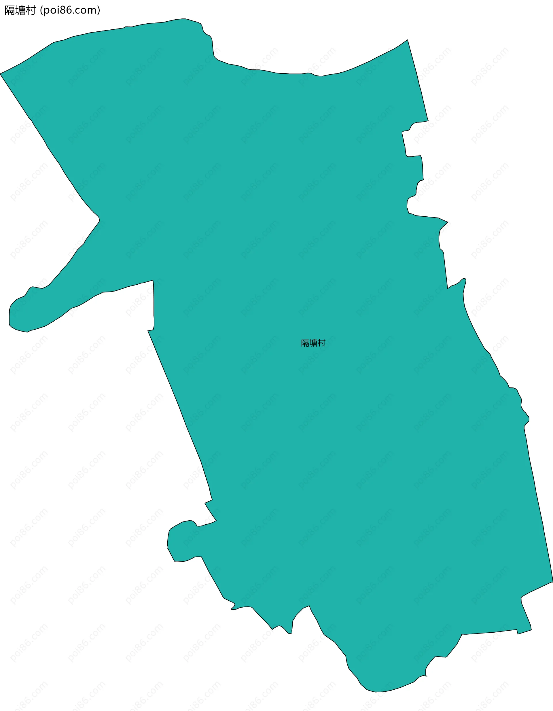 隔塘村边界地图