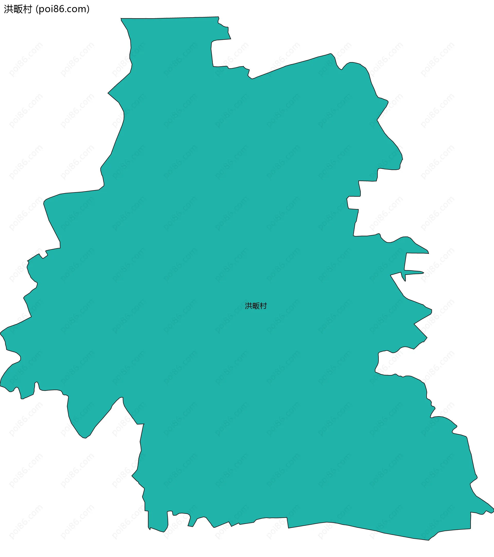 洪畈村边界地图