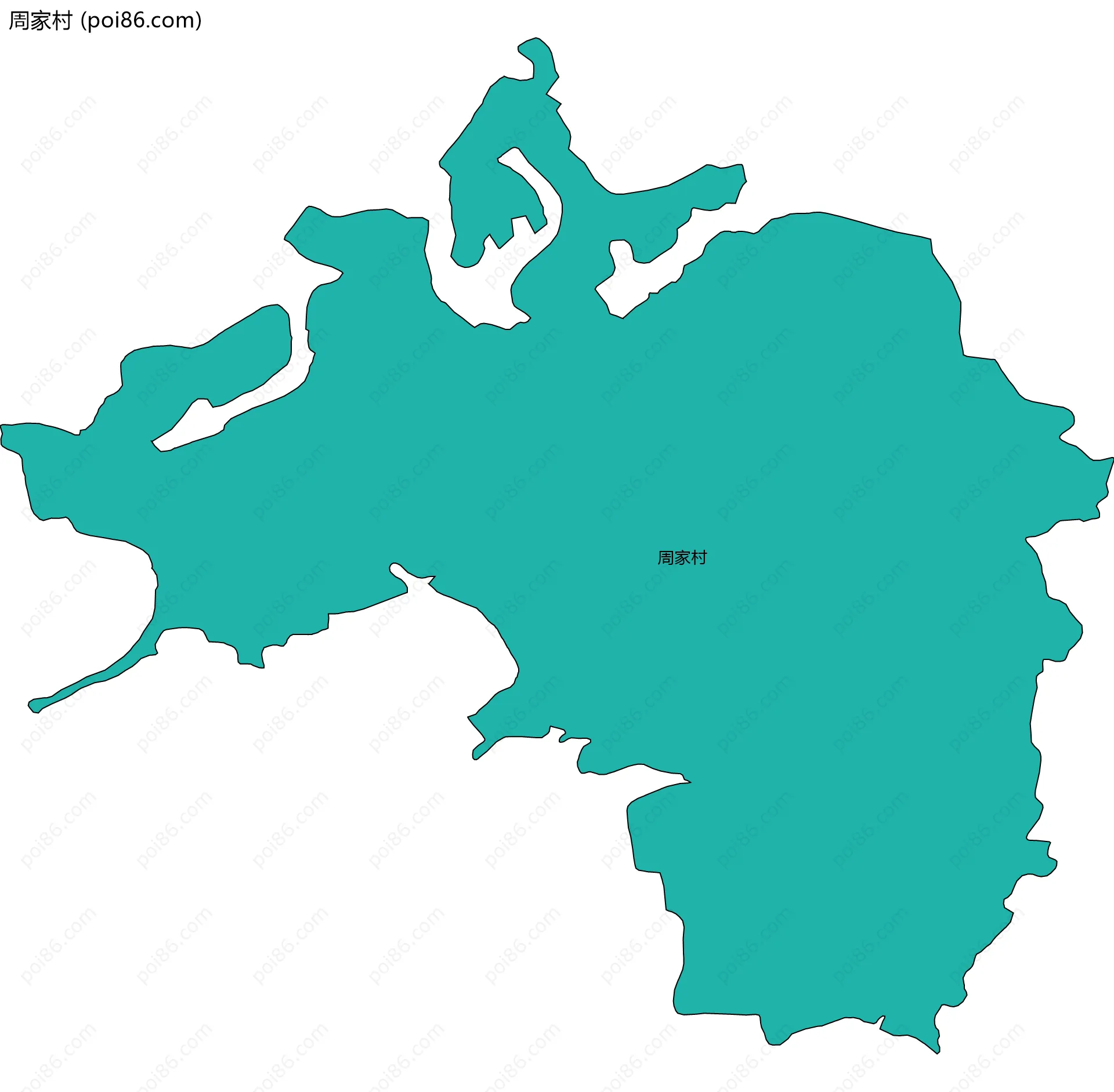 周家村边界地图