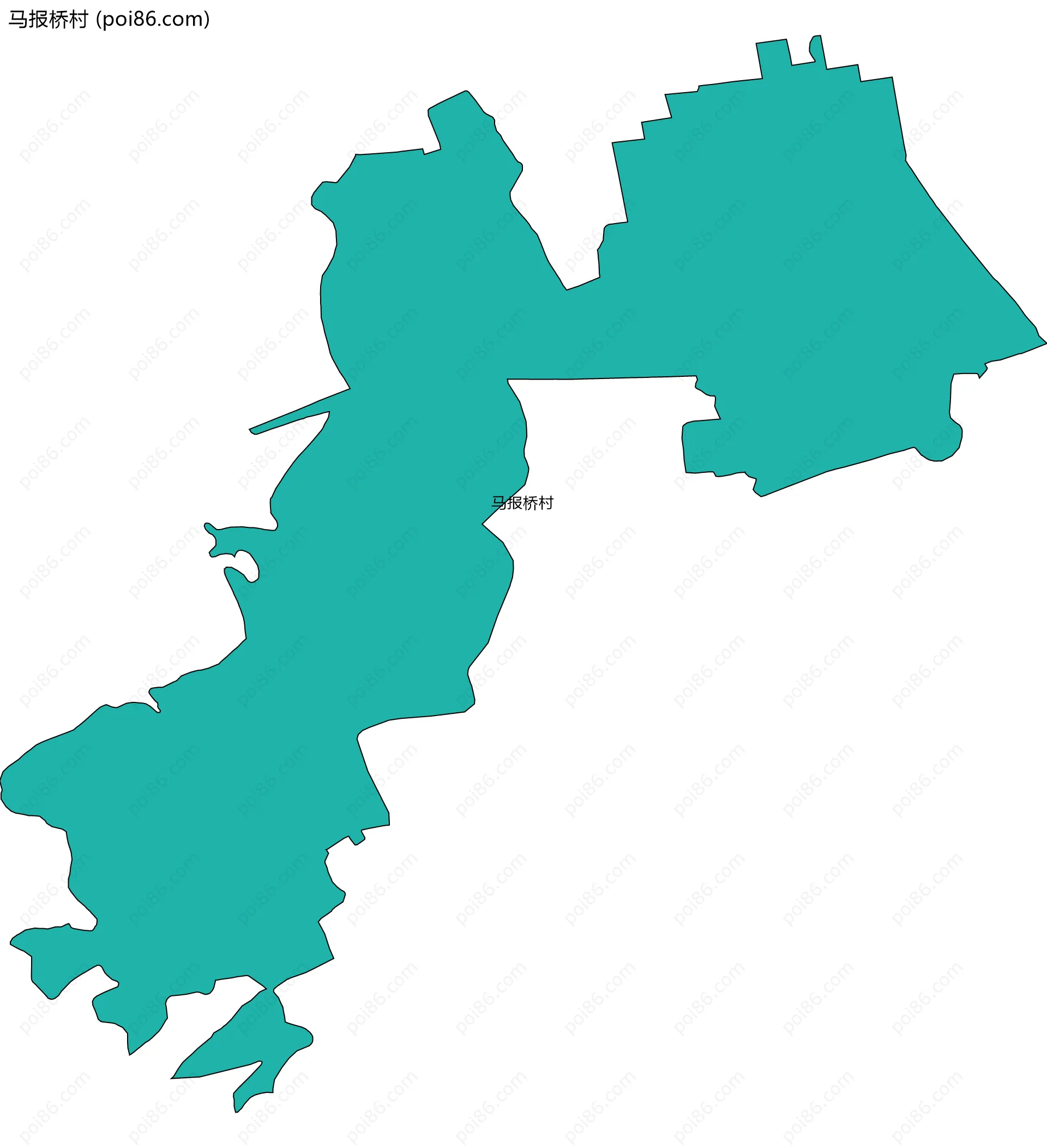 马报桥村边界地图