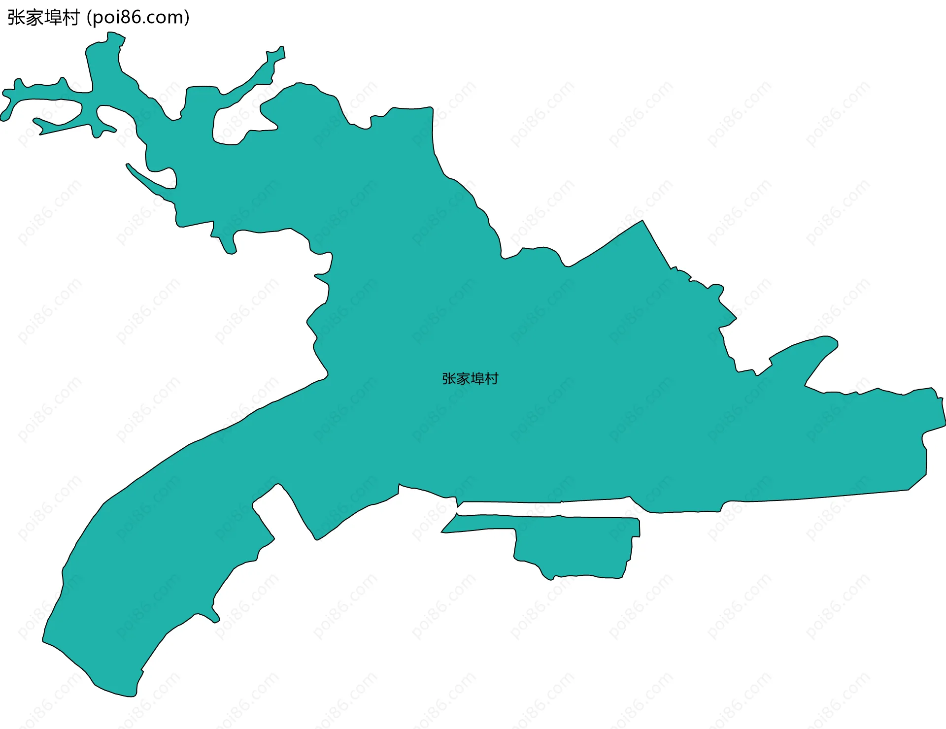 张家埠村边界地图