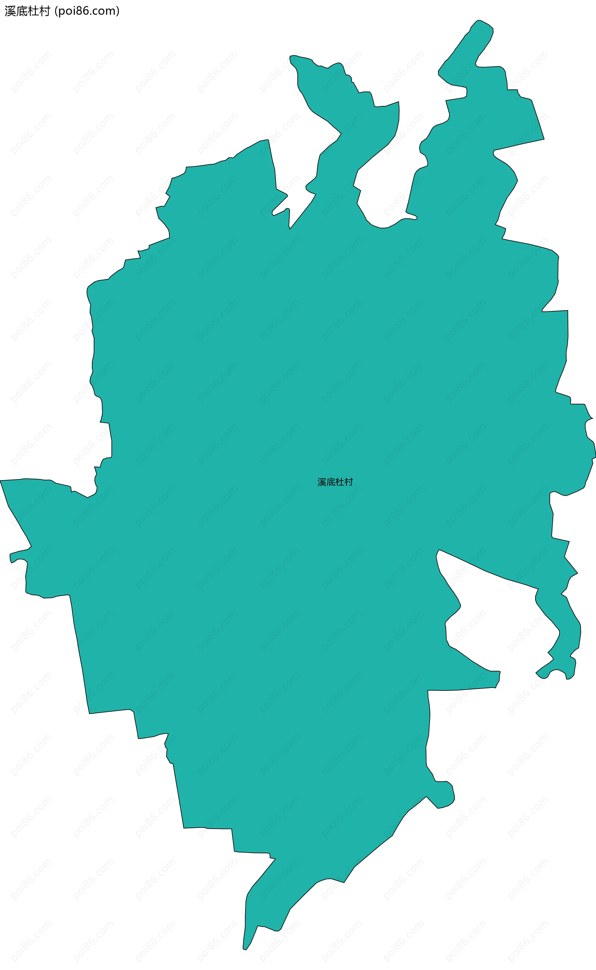 溪底杜村边界地图