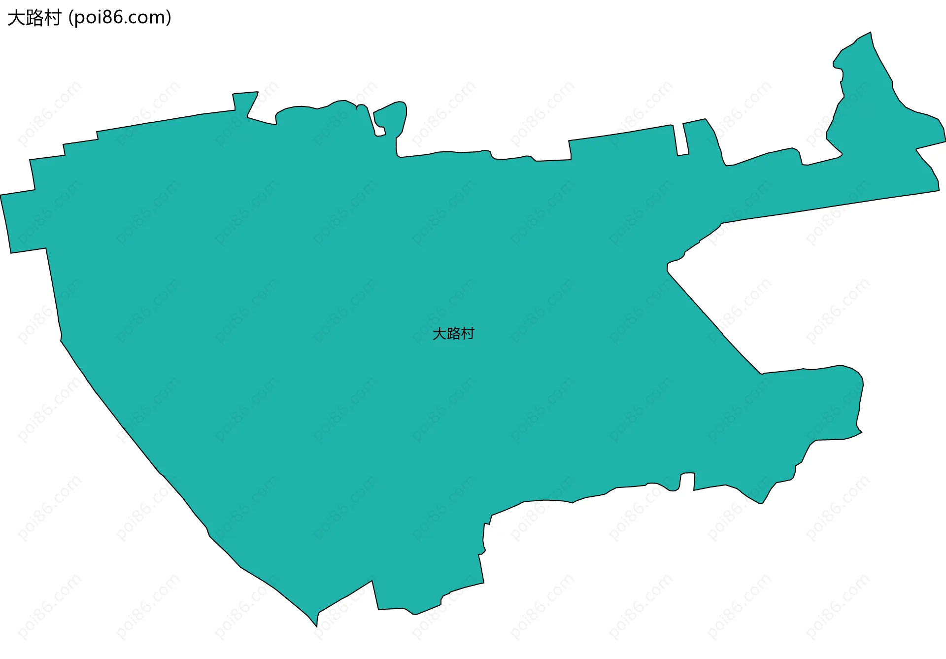 大路村边界地图