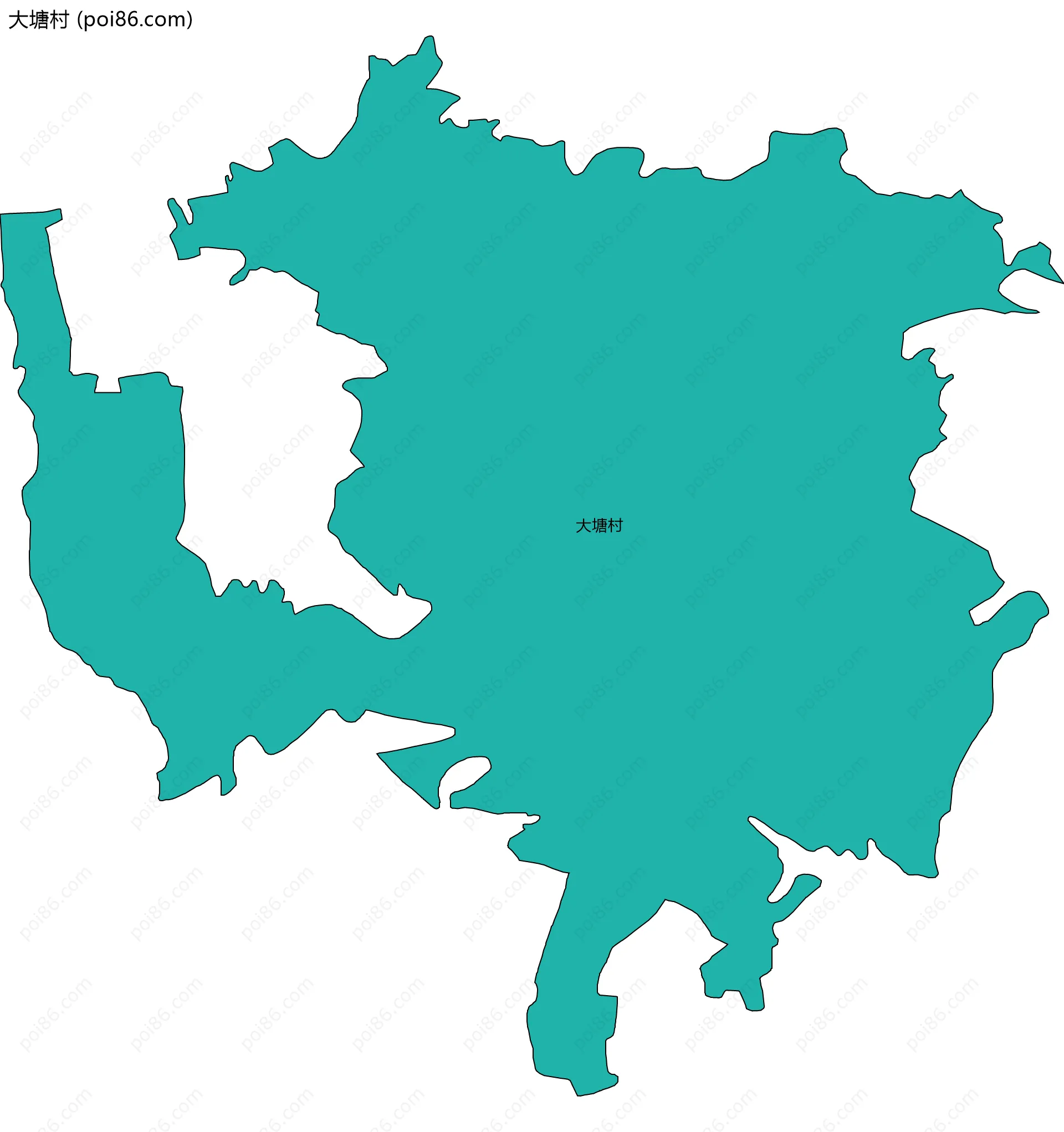 大塘村边界地图