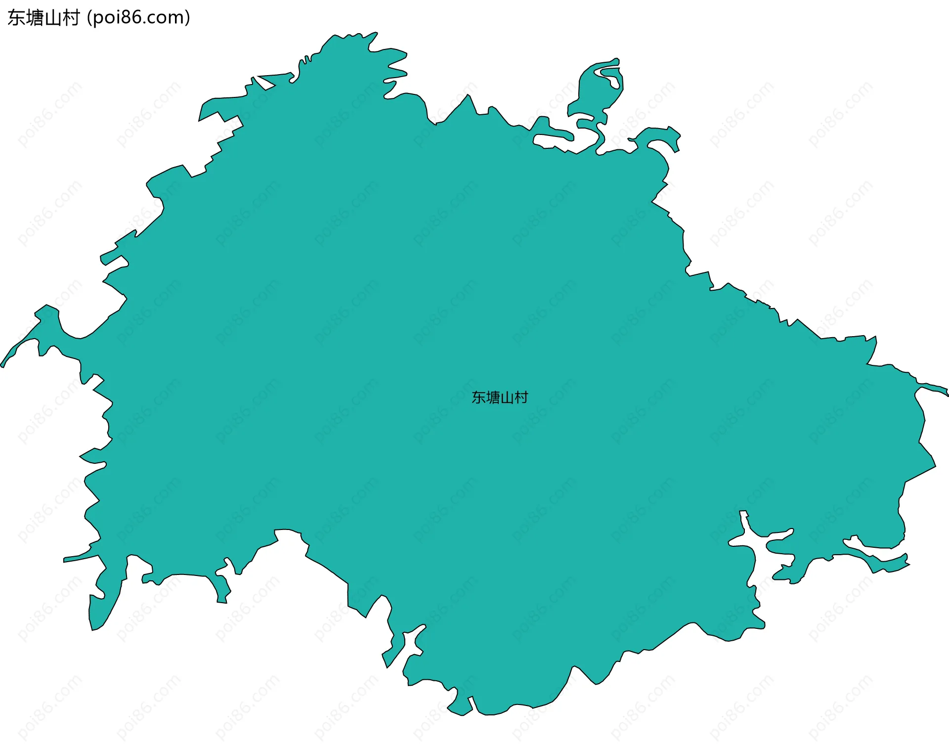 东塘山村边界地图