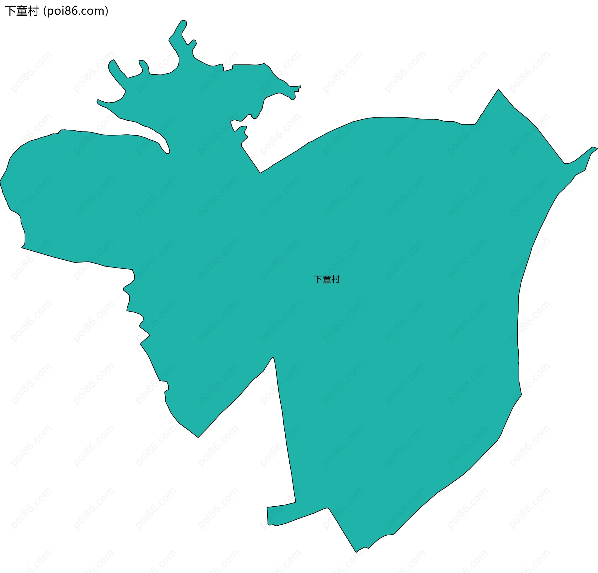 下童村边界地图