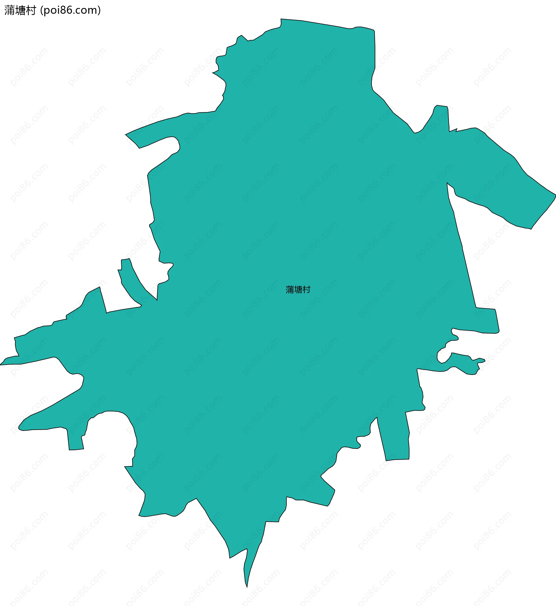 蒲塘村边界地图