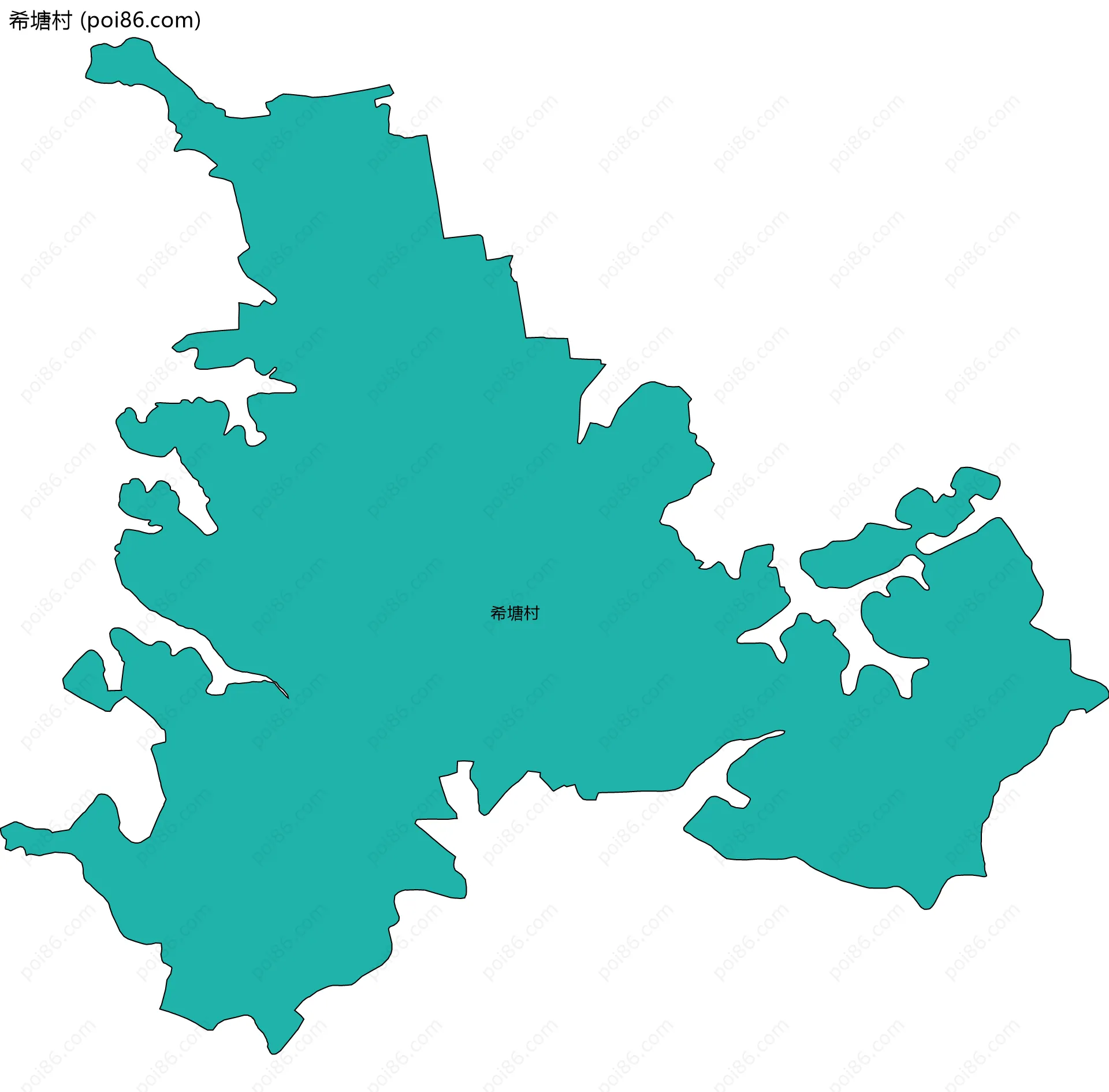 希塘村边界地图