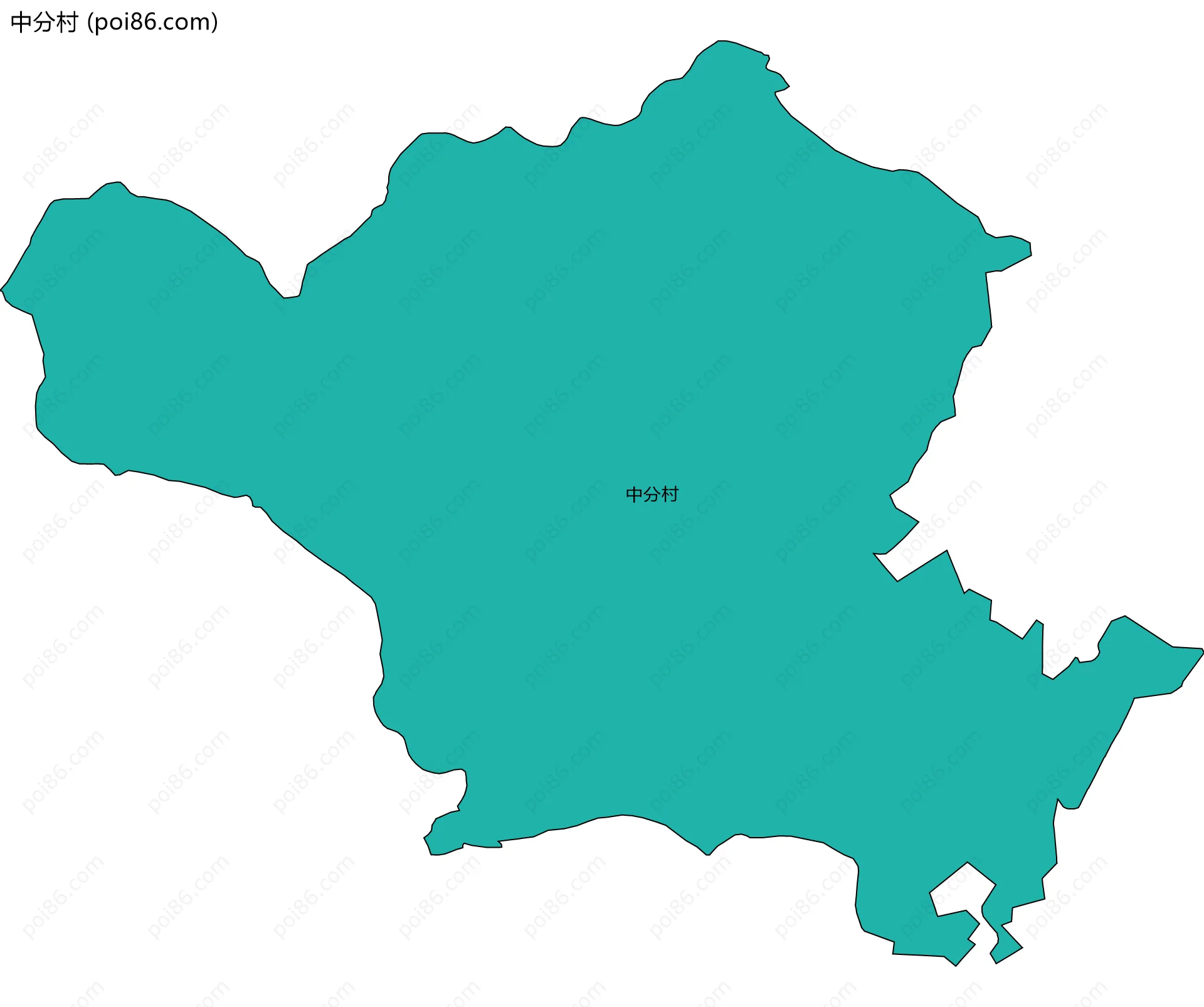 中分村边界地图