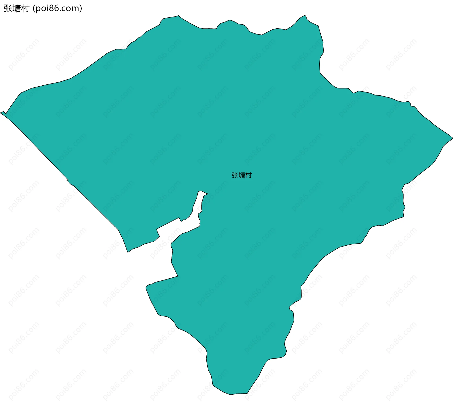 张塘村边界地图