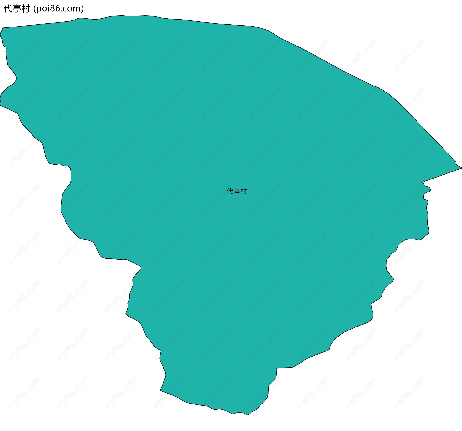 代亭村边界地图