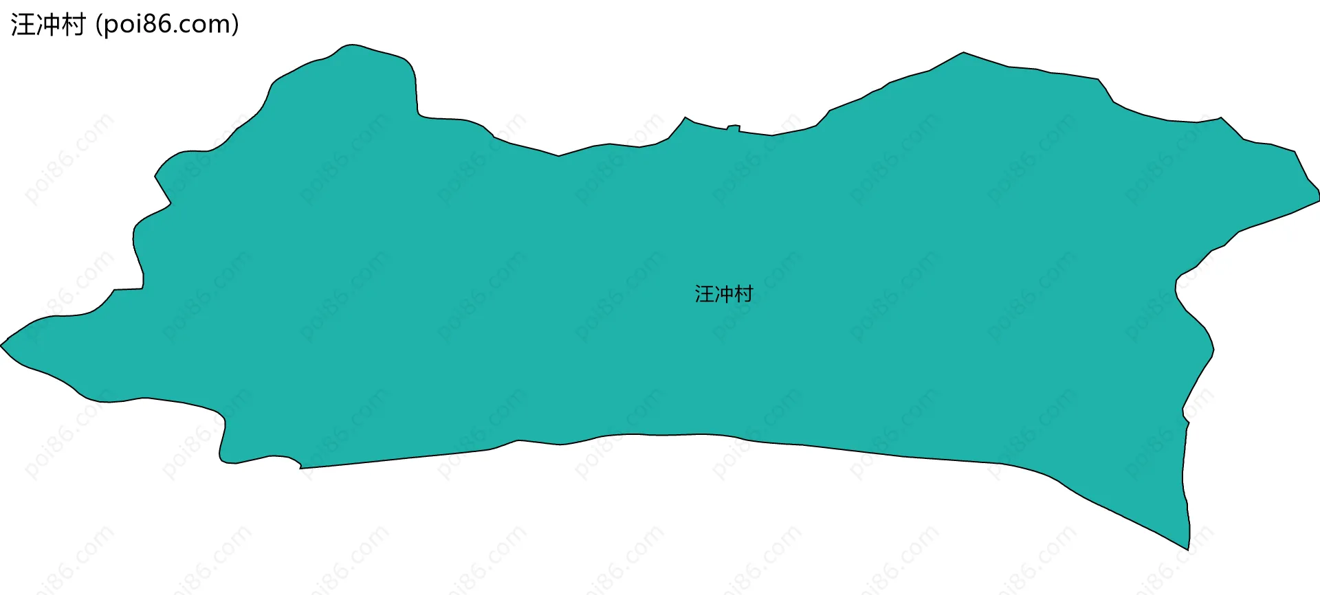 汪冲村边界地图