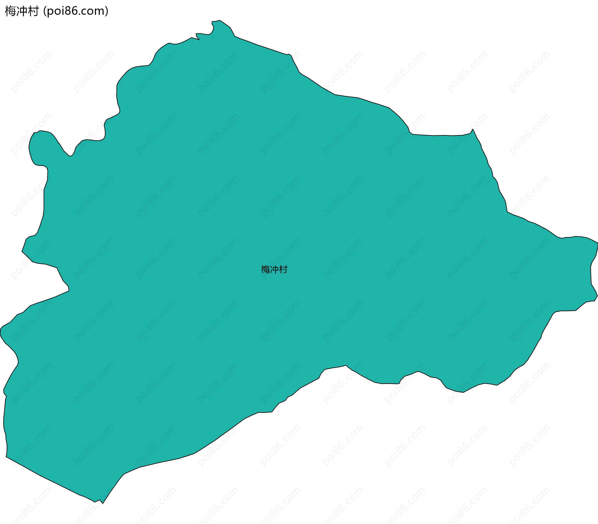 梅冲村边界地图