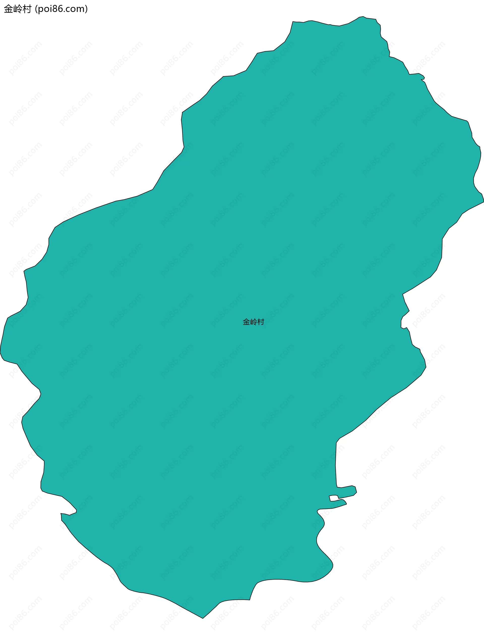 金岭村边界地图