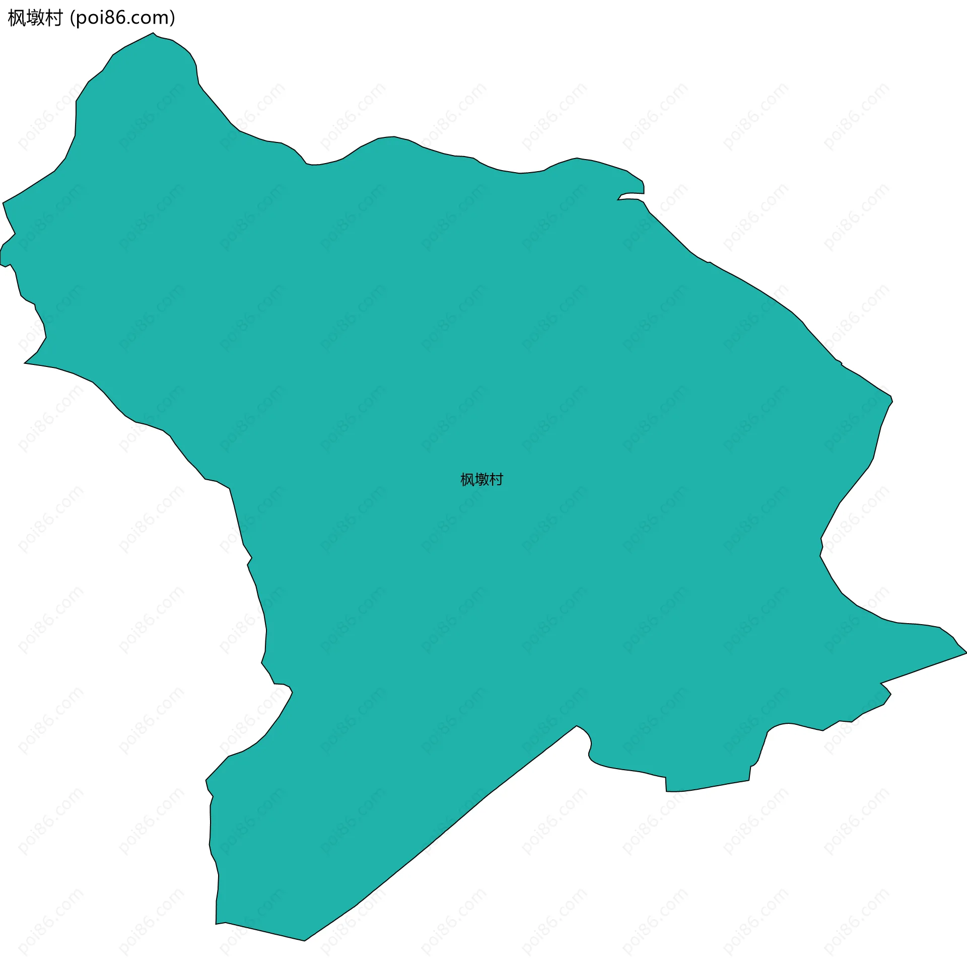 枫墩村边界地图