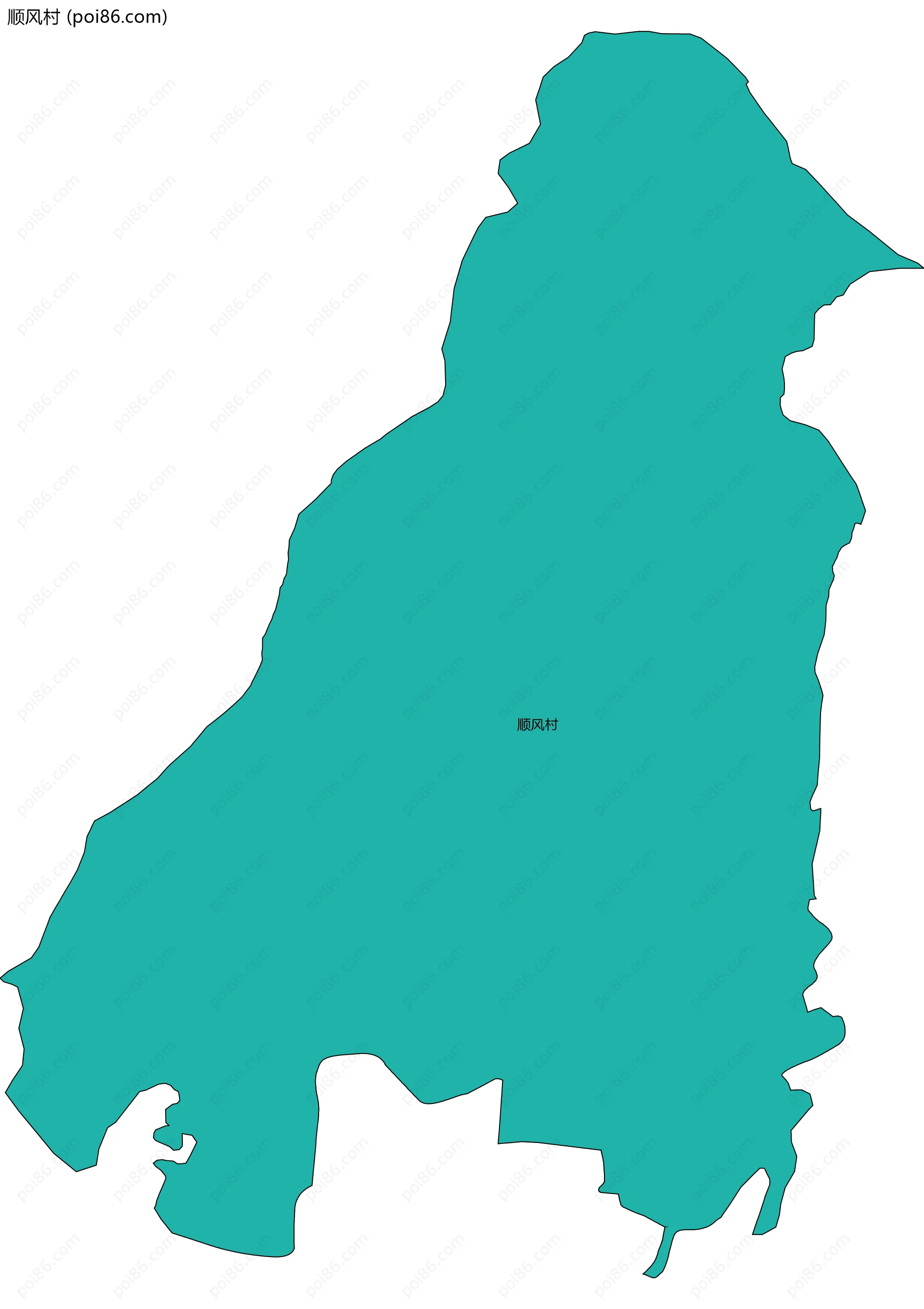 顺风村边界地图