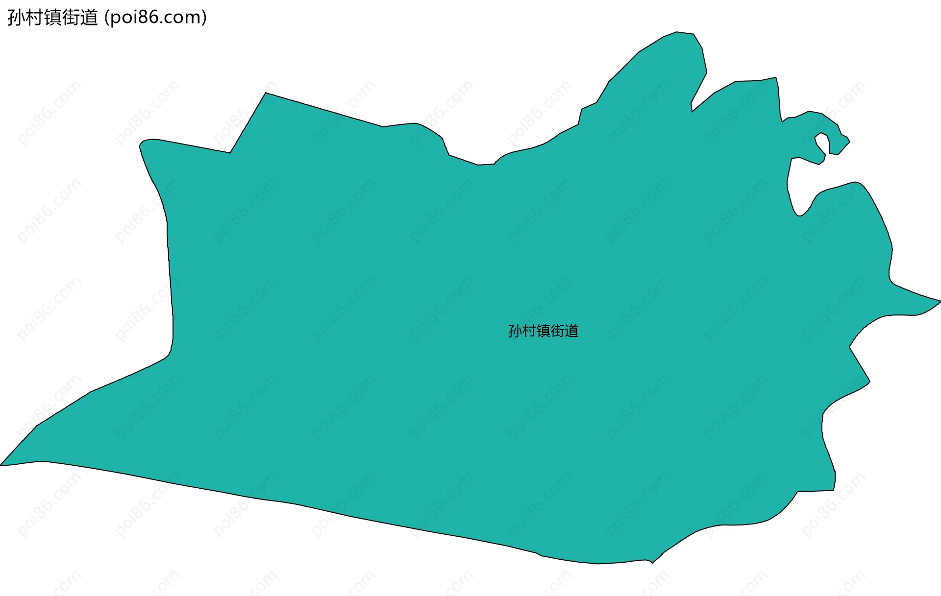 孙村镇街道边界地图