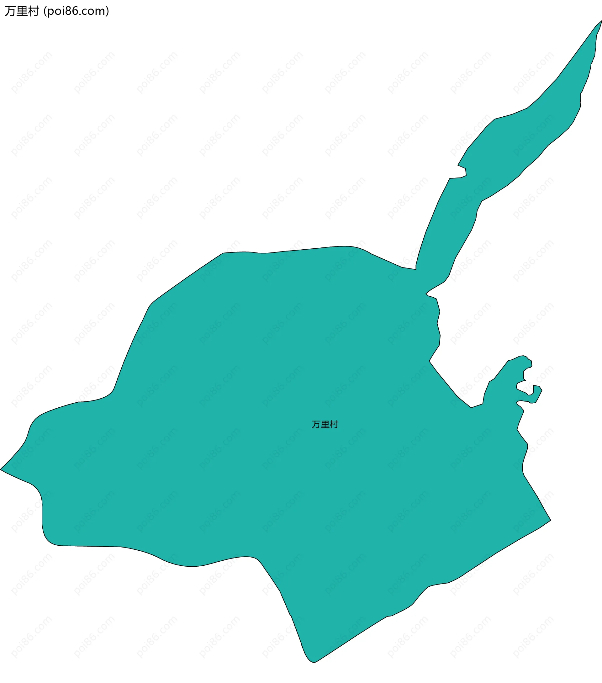 万里村边界地图