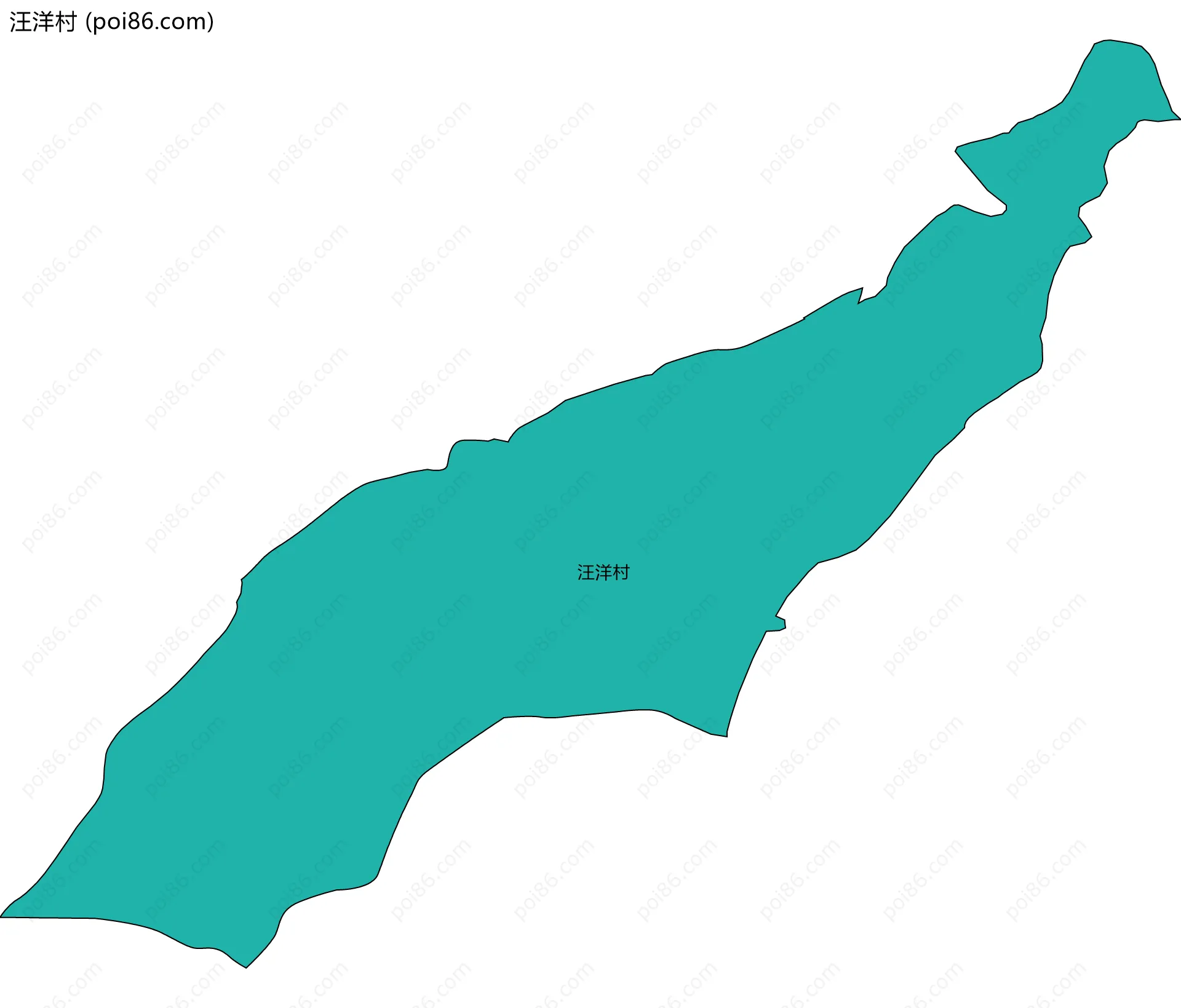 汪洋村边界地图