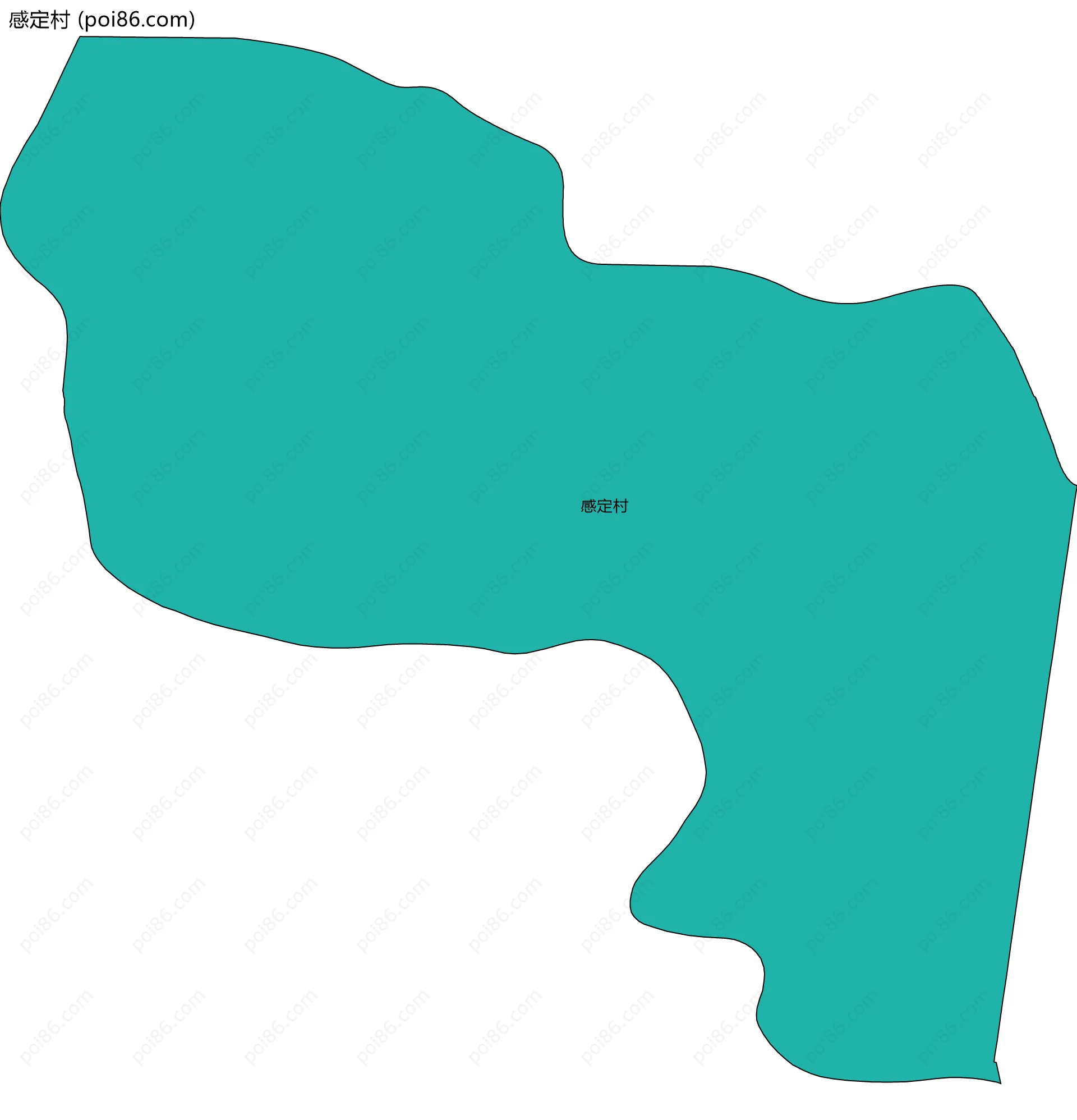 感定村边界地图