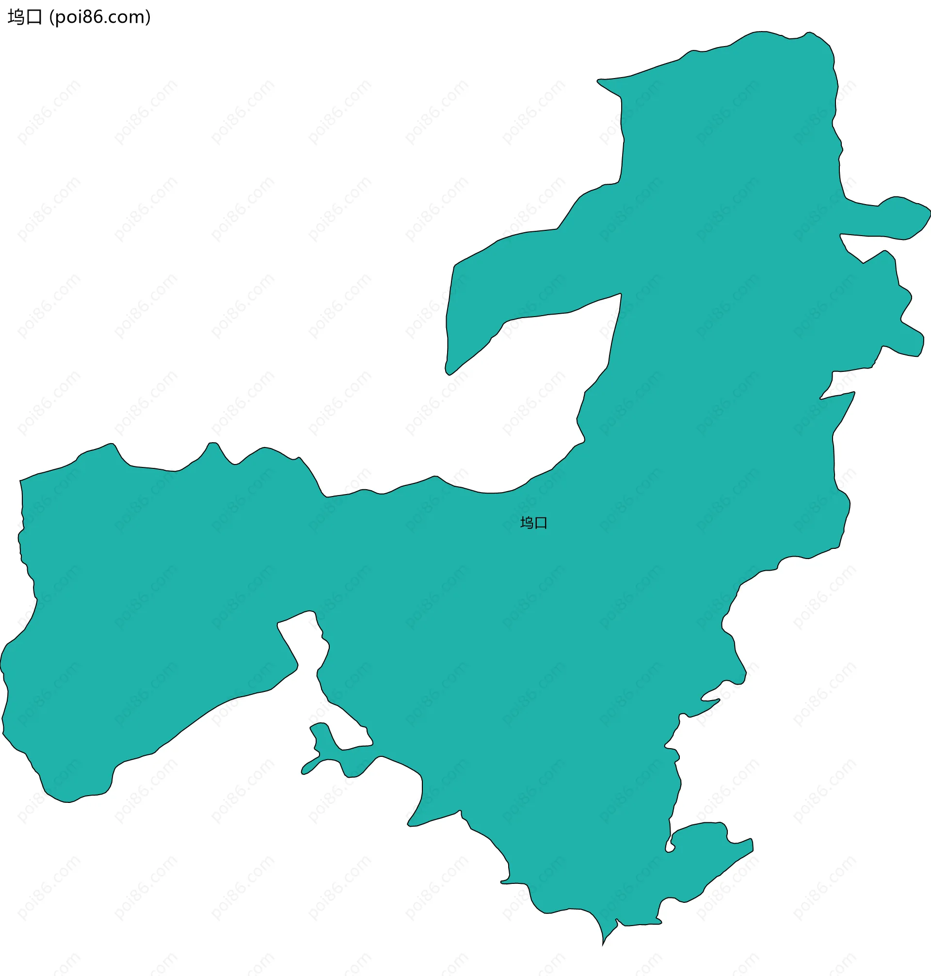 坞口边界地图