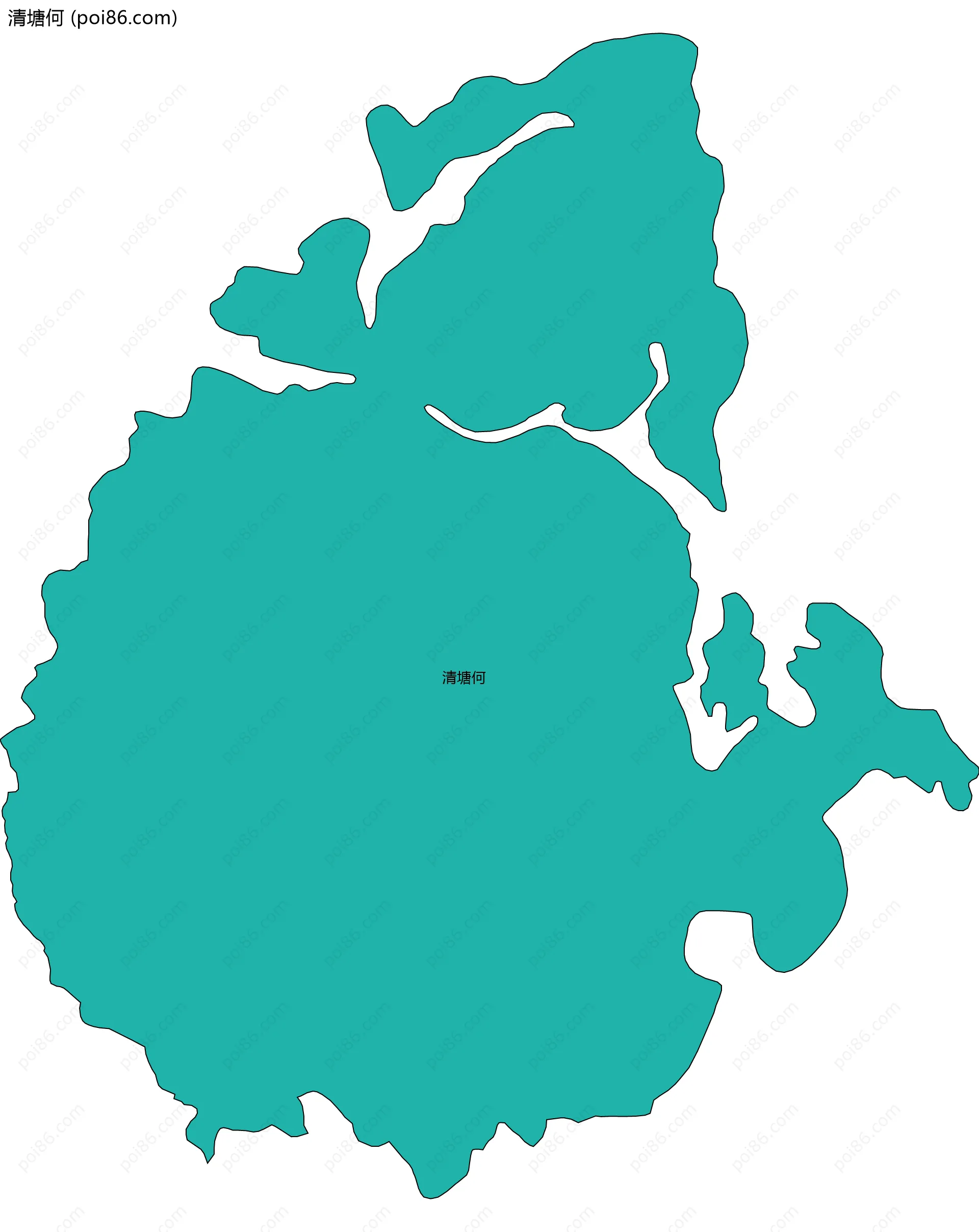 清塘何边界地图