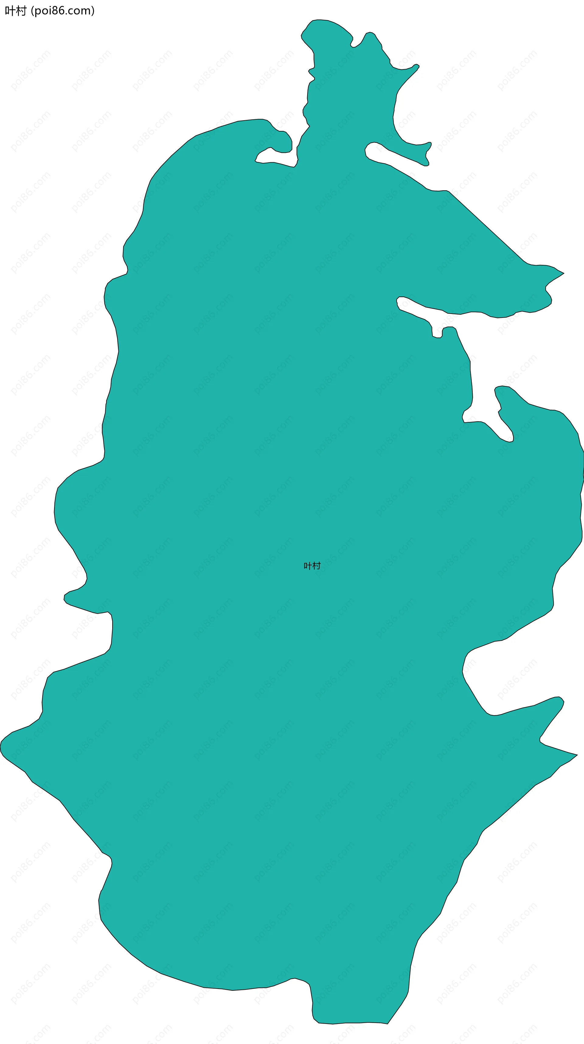 叶村边界地图
