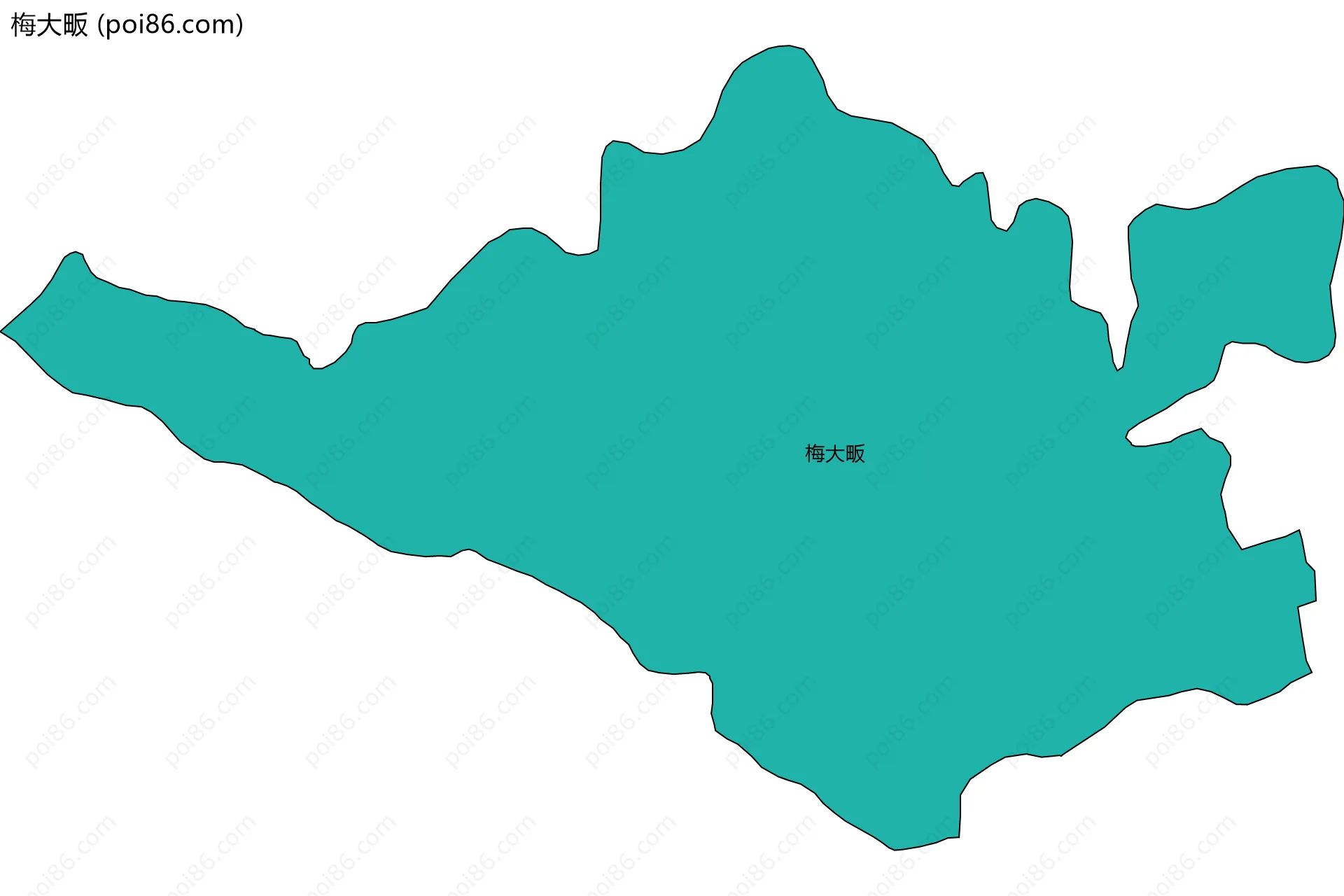 梅大畈边界地图