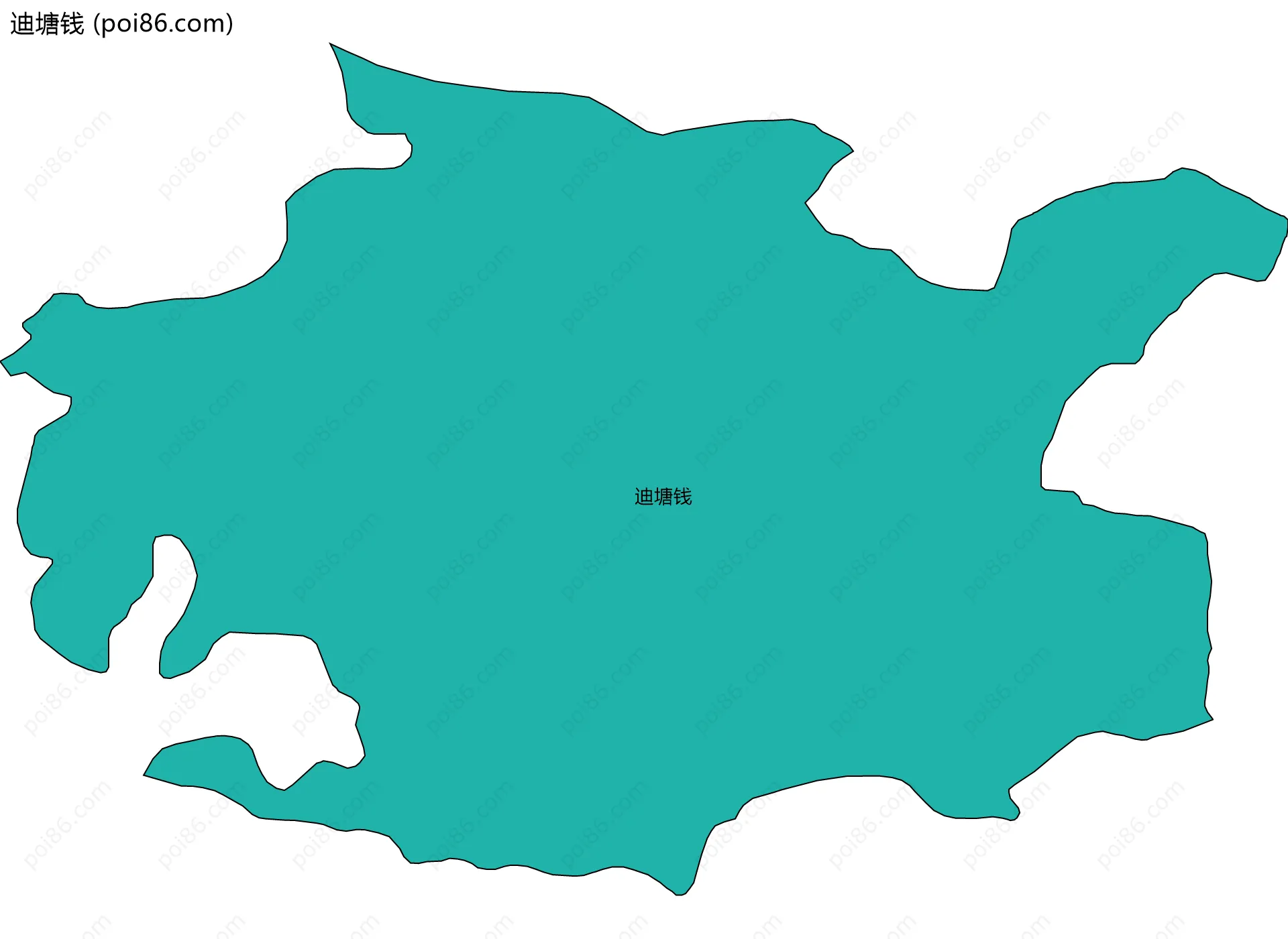 迪塘钱边界地图