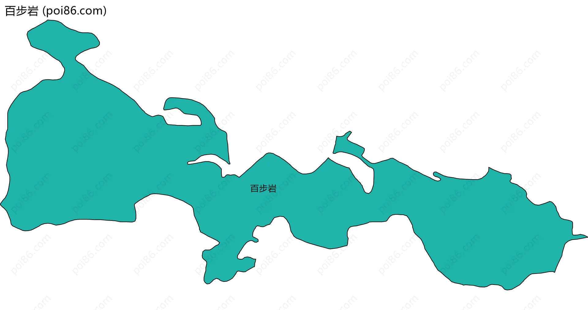 百步岩边界地图