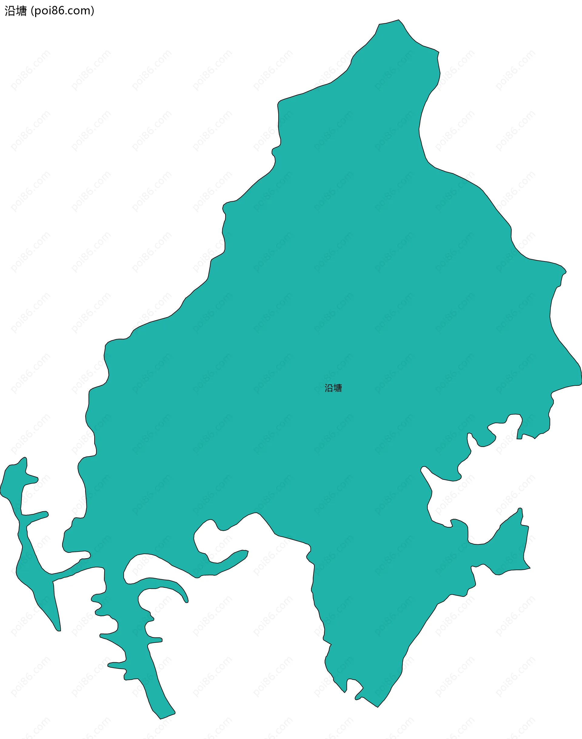 沿塘边界地图