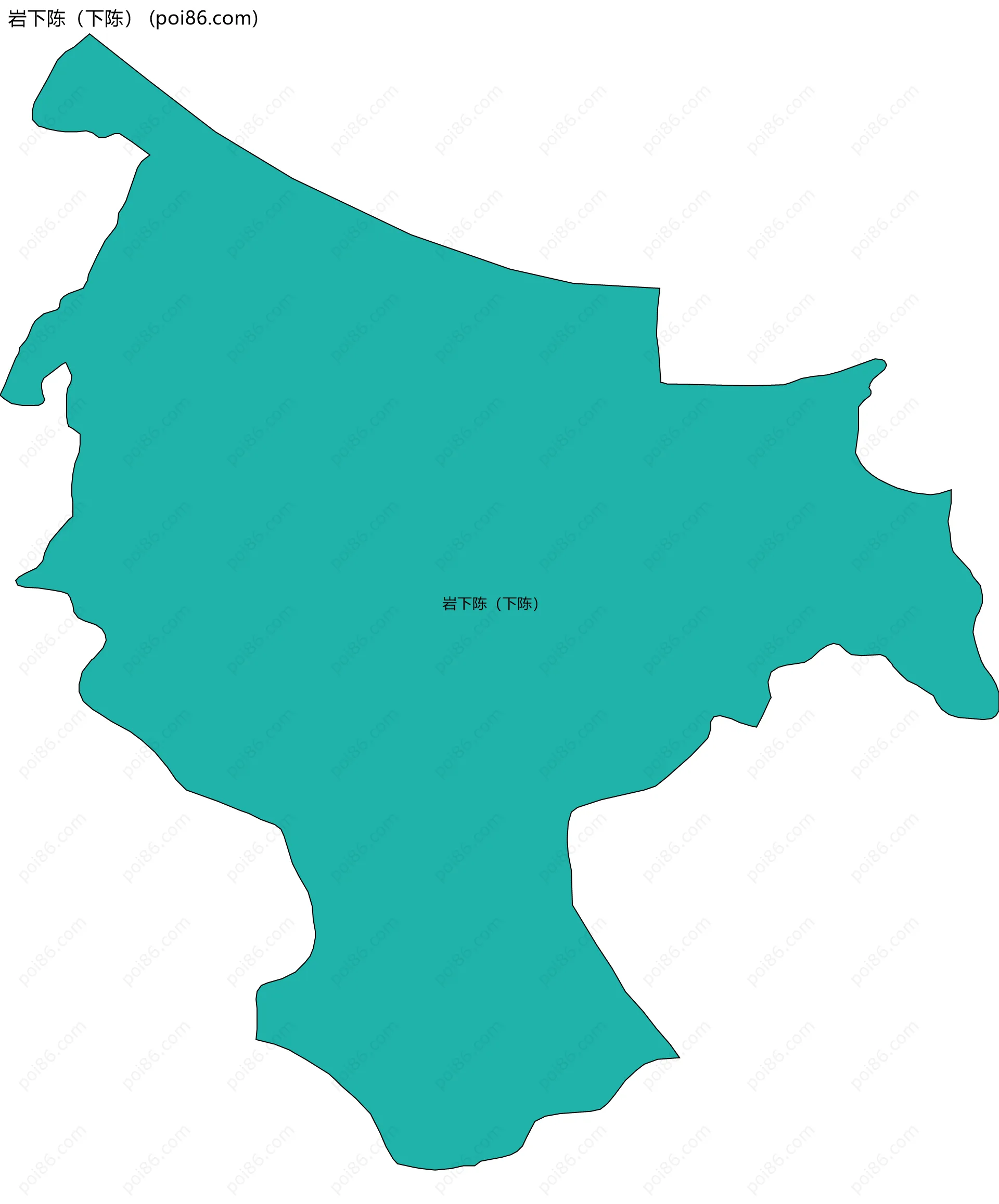 岩下陈（下陈）边界地图