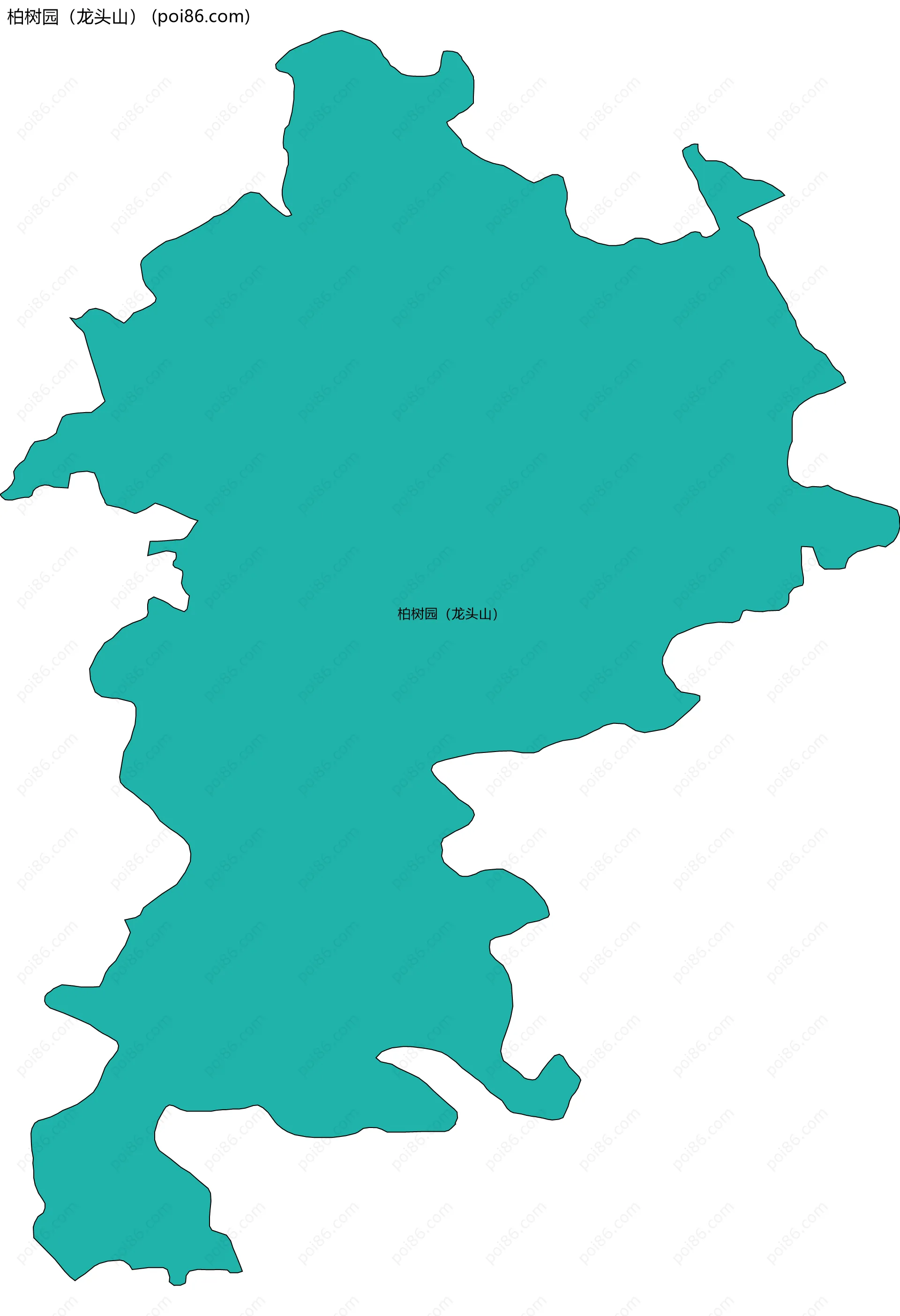 柏树园（龙头山）边界地图