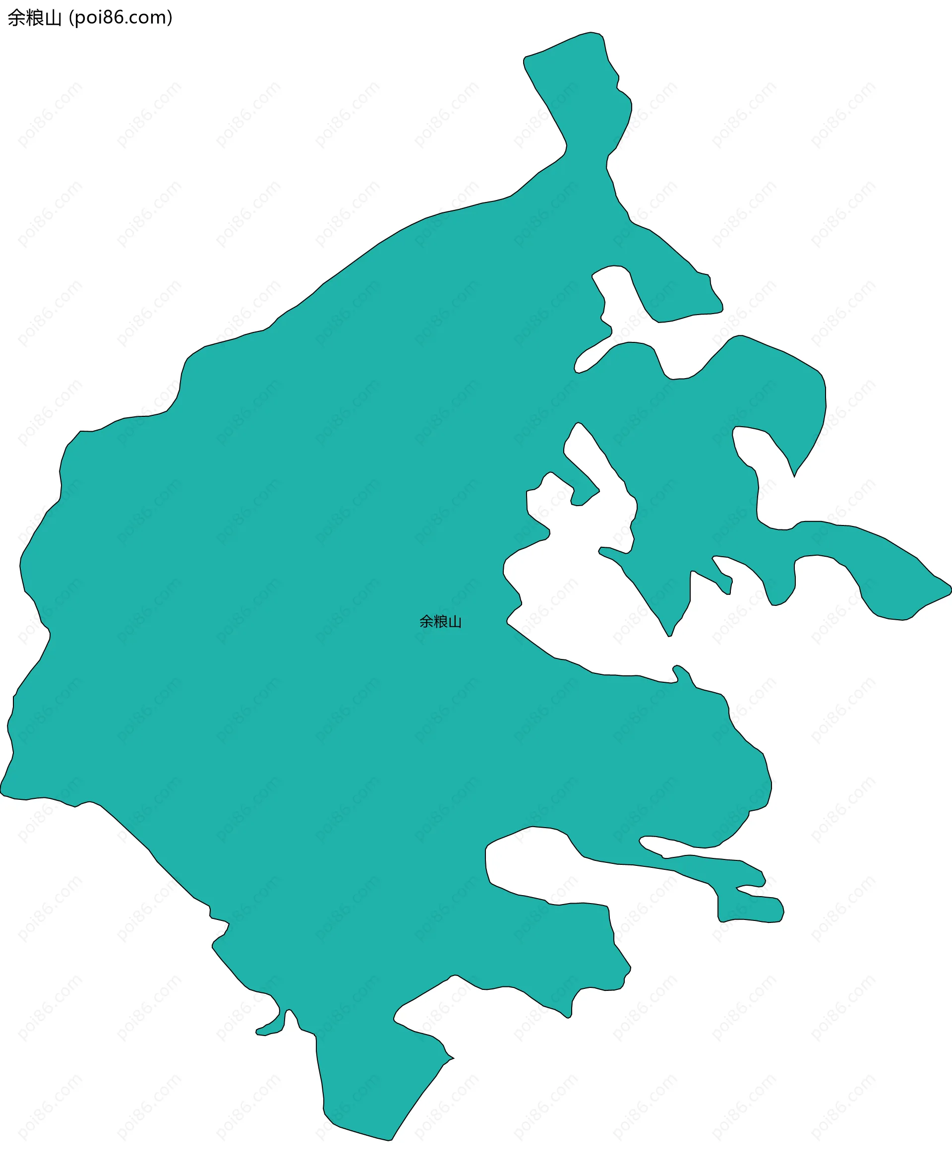 余粮山边界地图