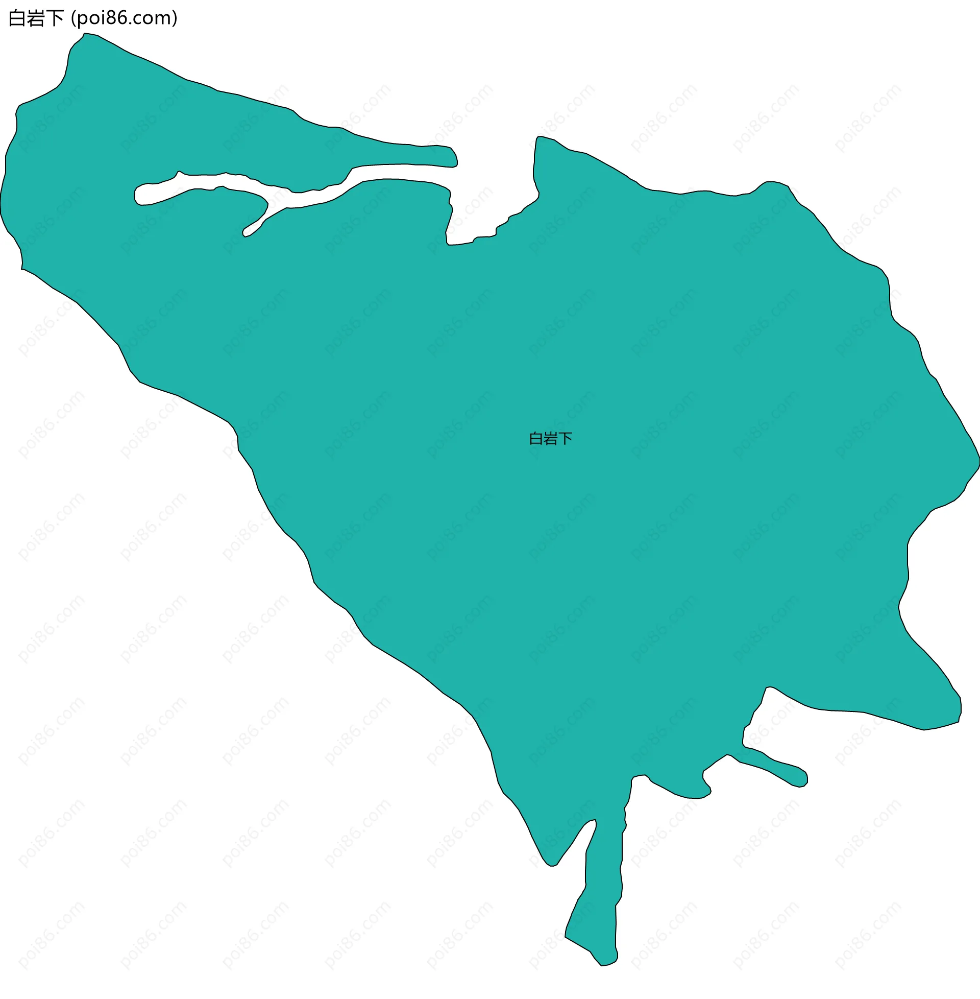 白岩下边界地图