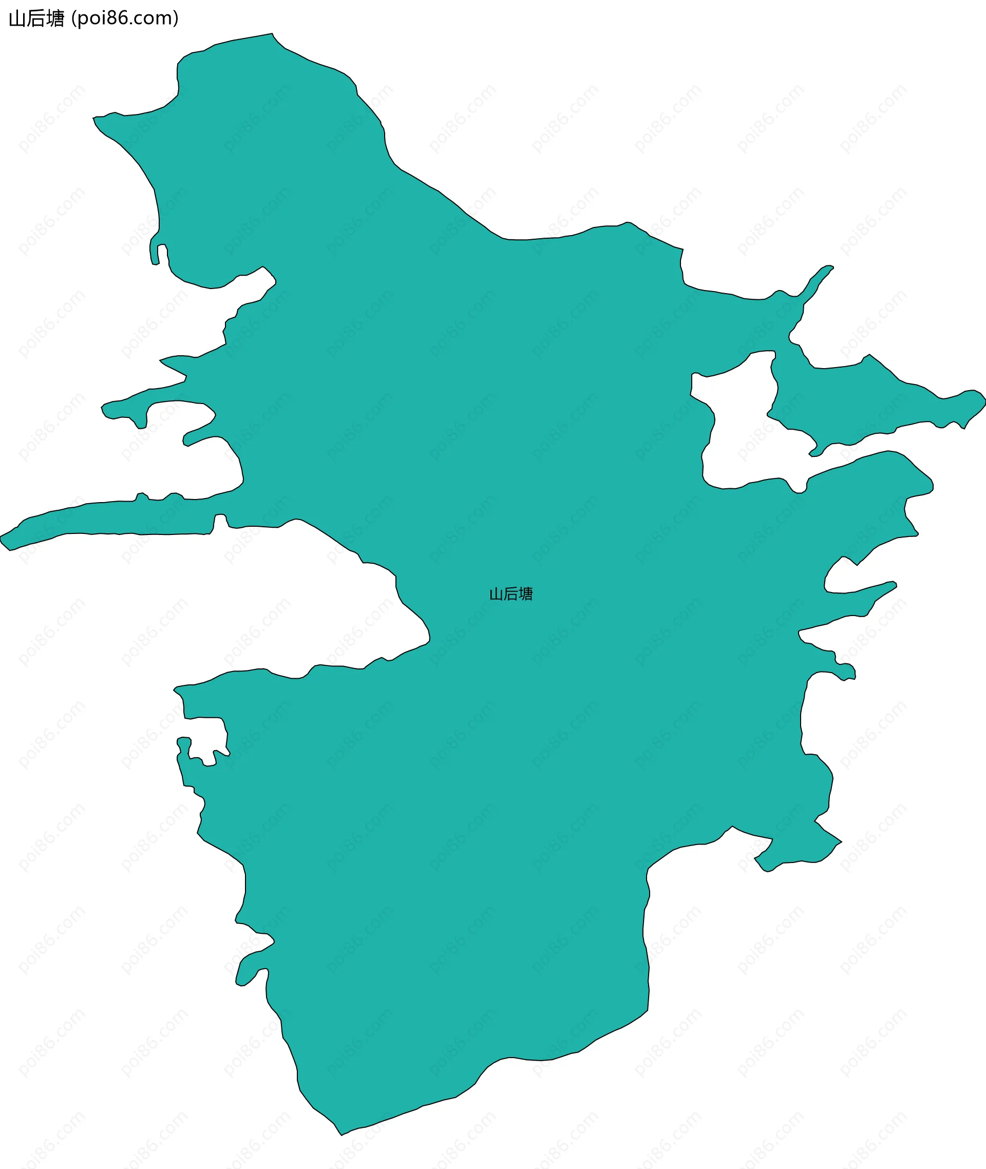 山后塘边界地图