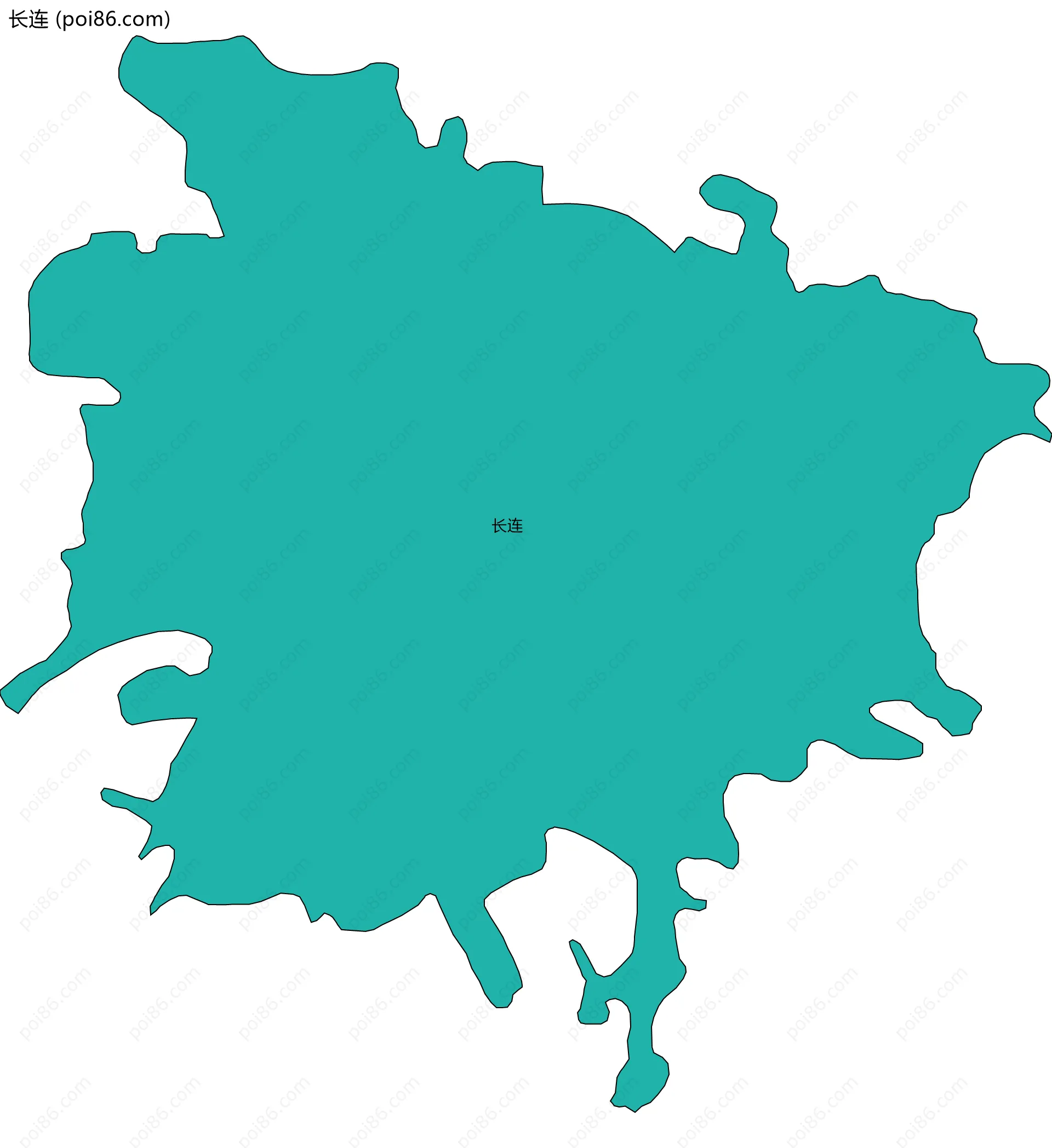 长连边界地图