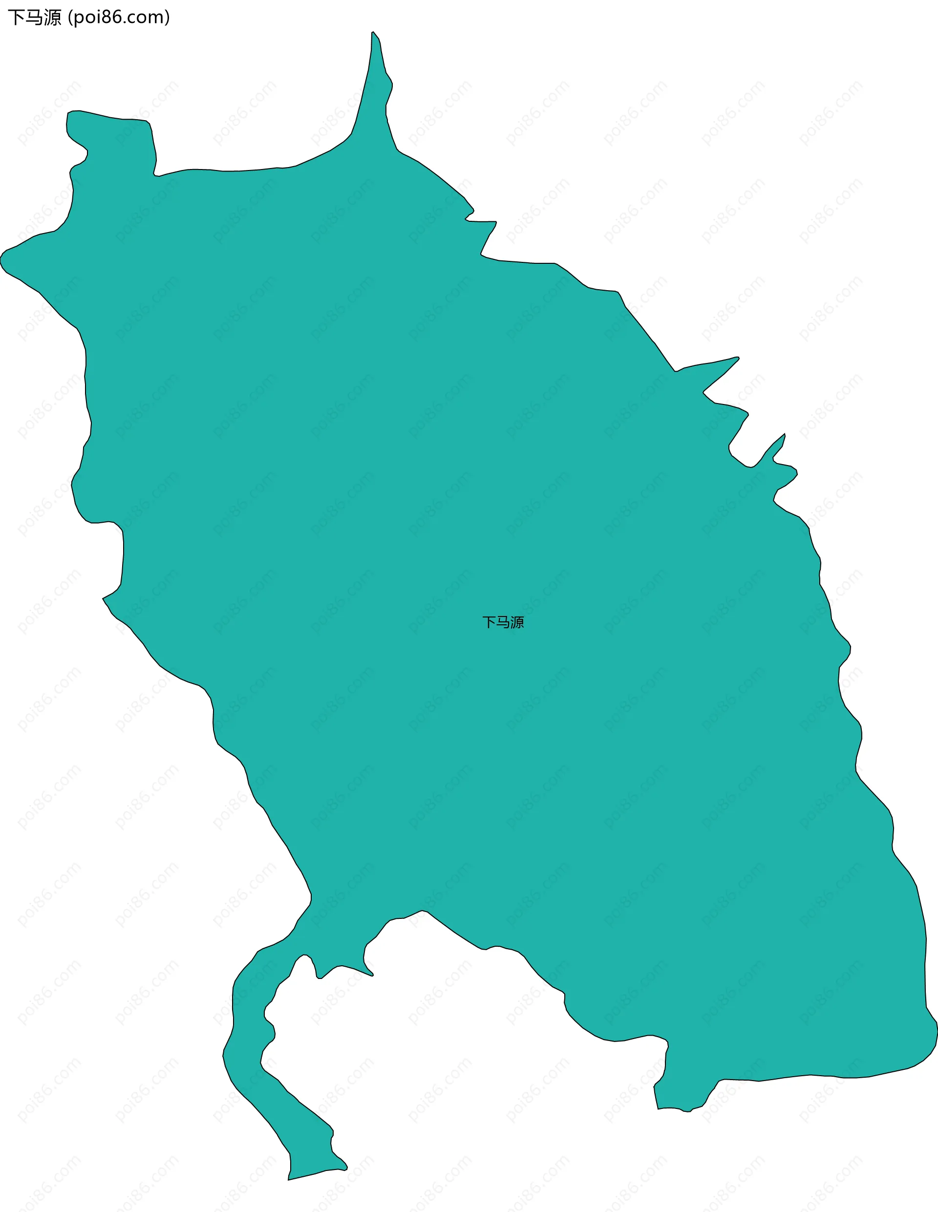 下马源边界地图