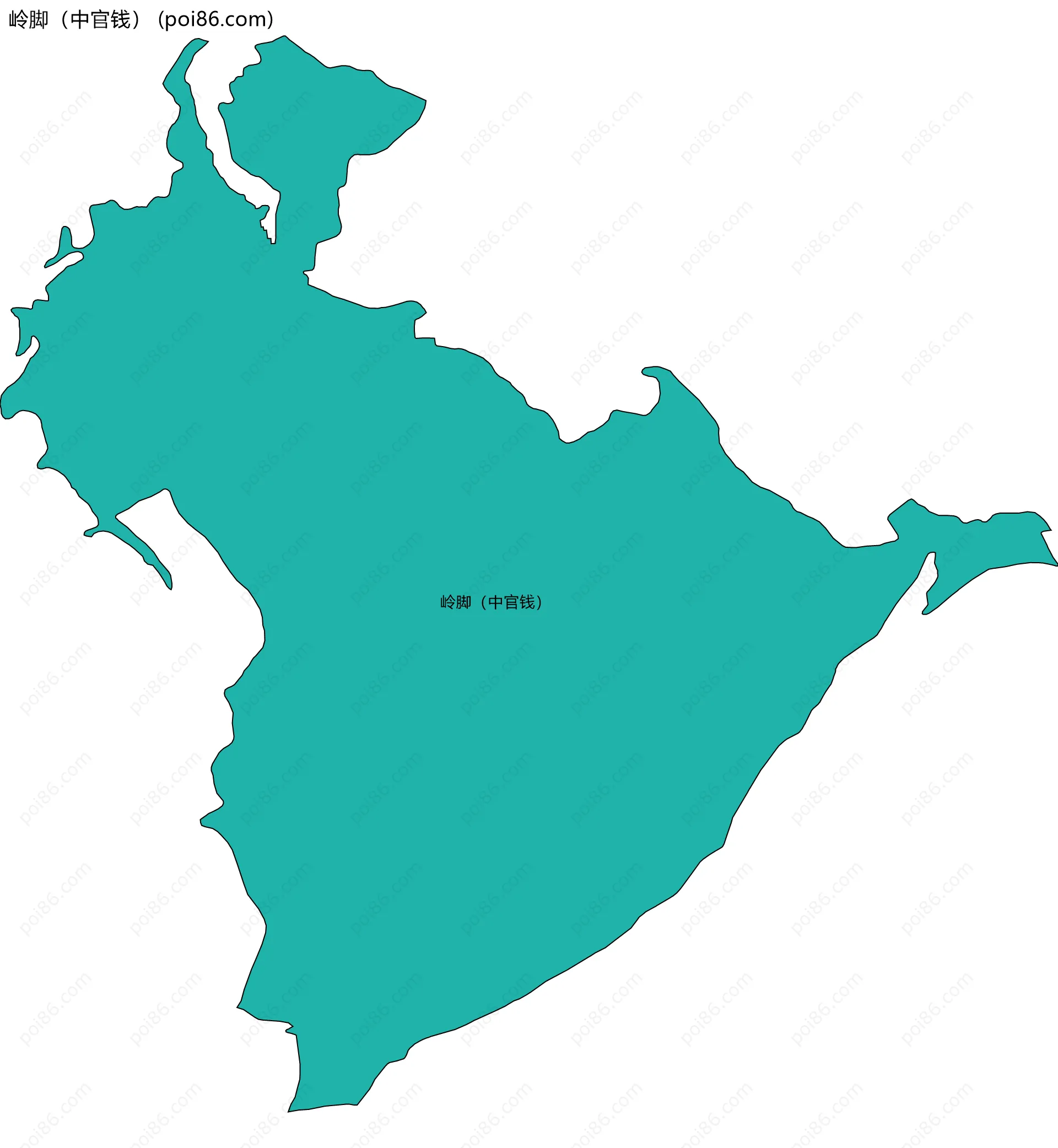 岭脚（中官钱）边界地图