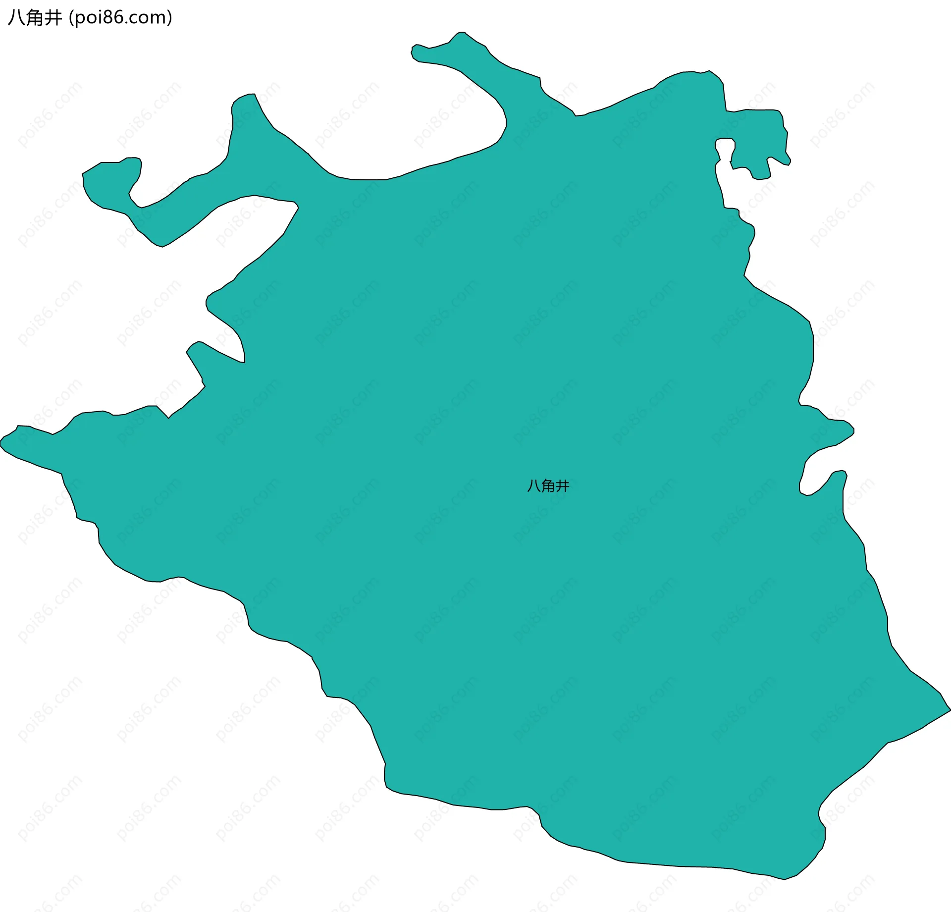 八角井边界地图