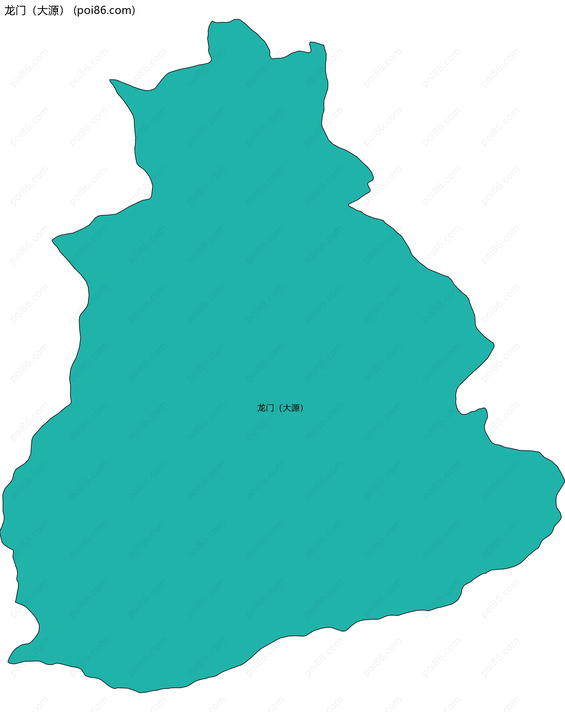 龙门（大源）边界地图