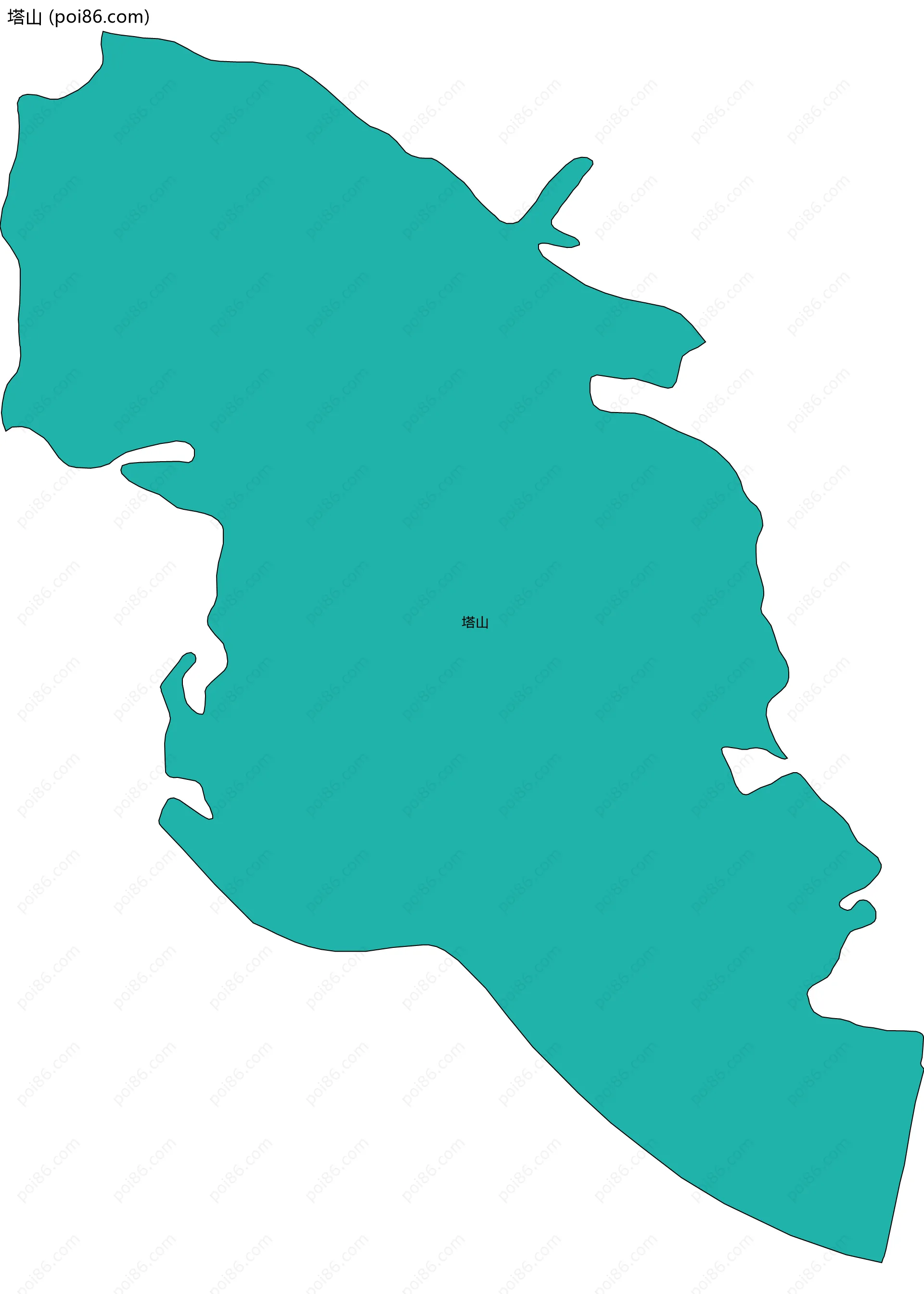 塔山边界地图