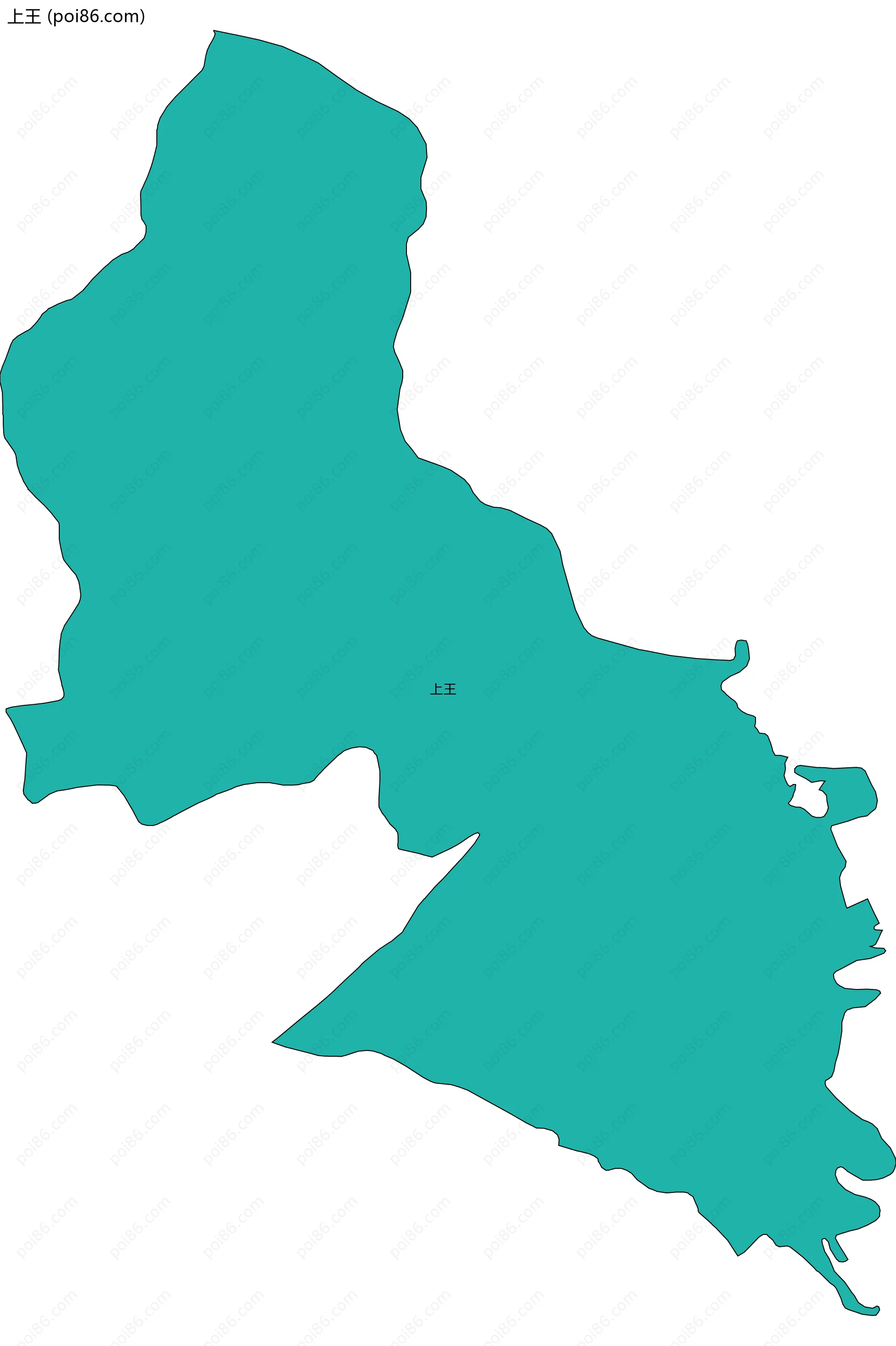 上王边界地图