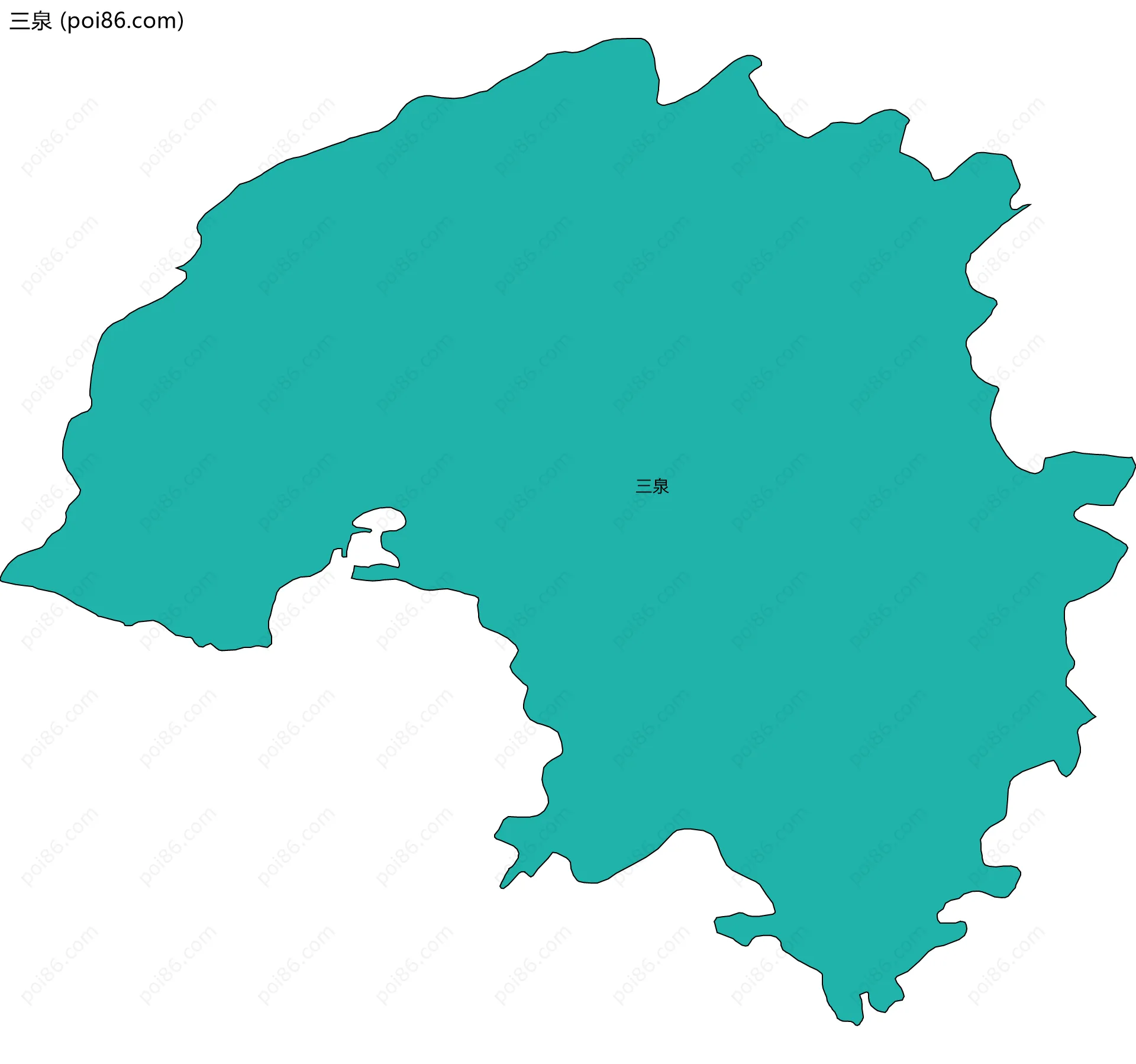 三泉边界地图