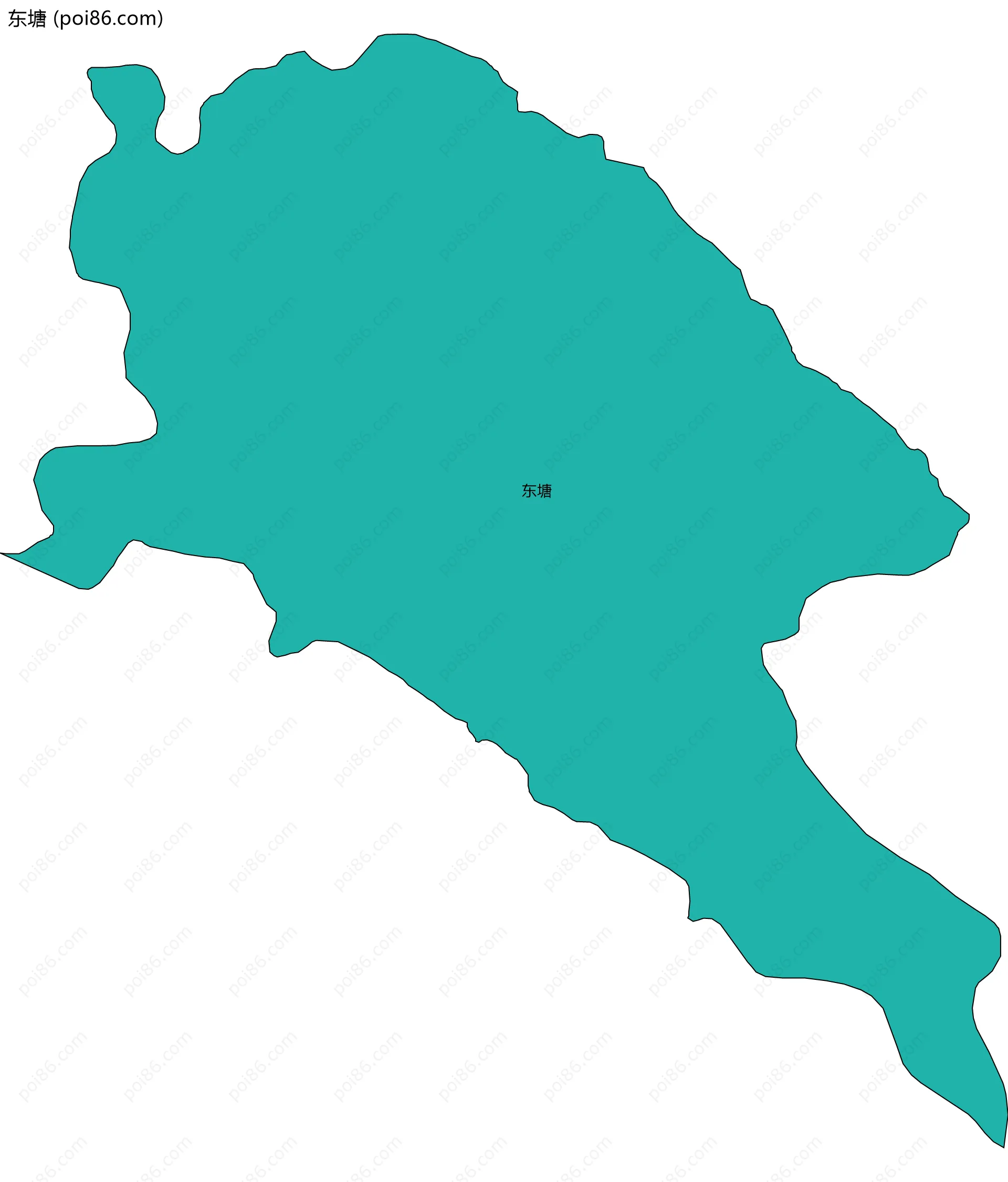 东塘边界地图