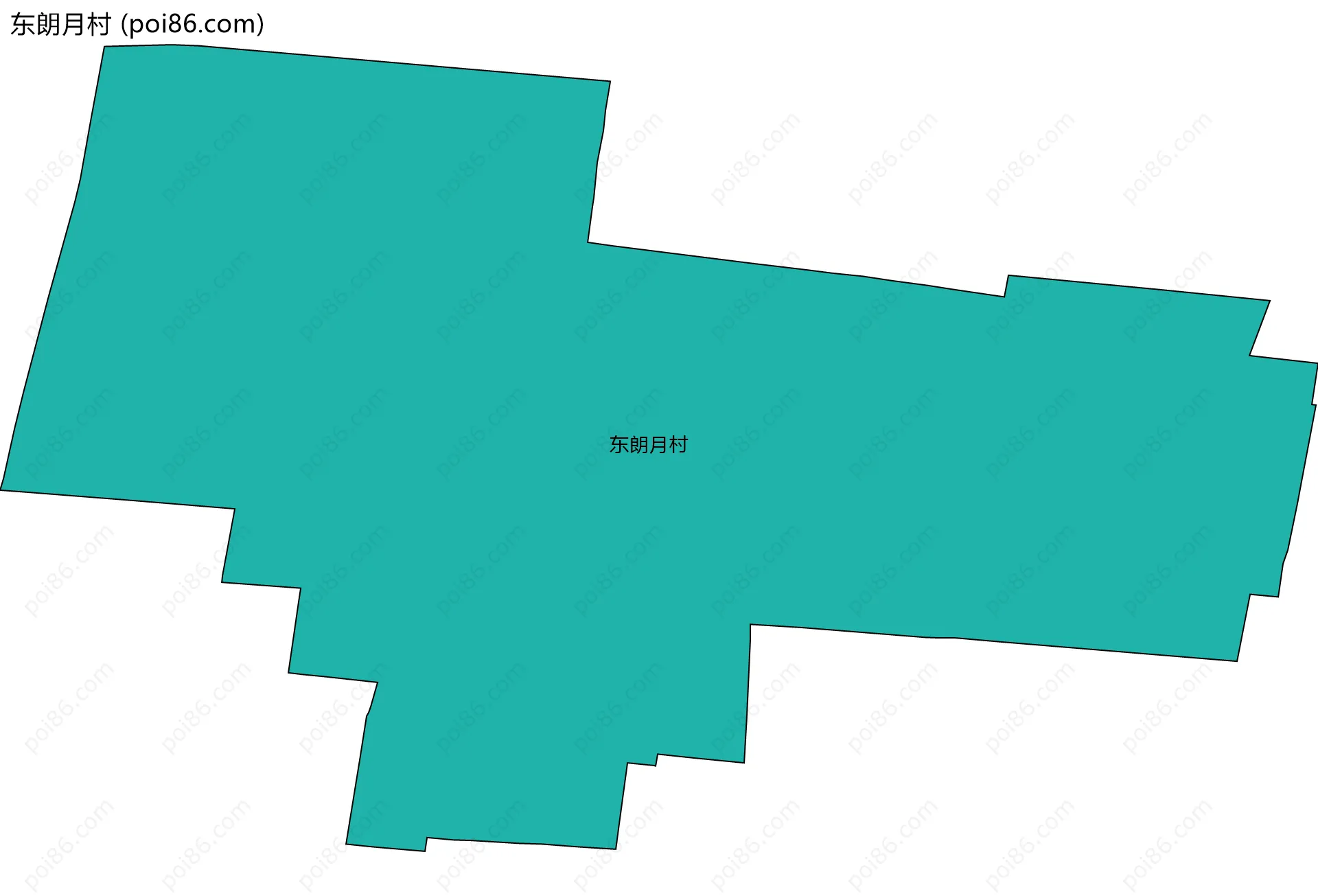东朗月村边界地图