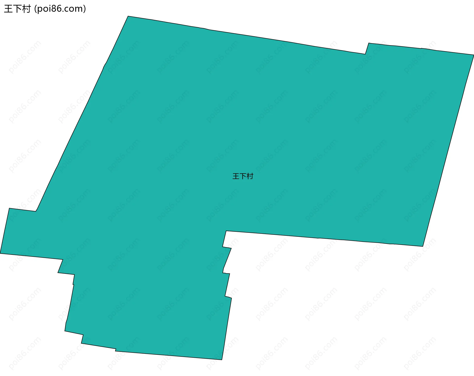 王下村边界地图