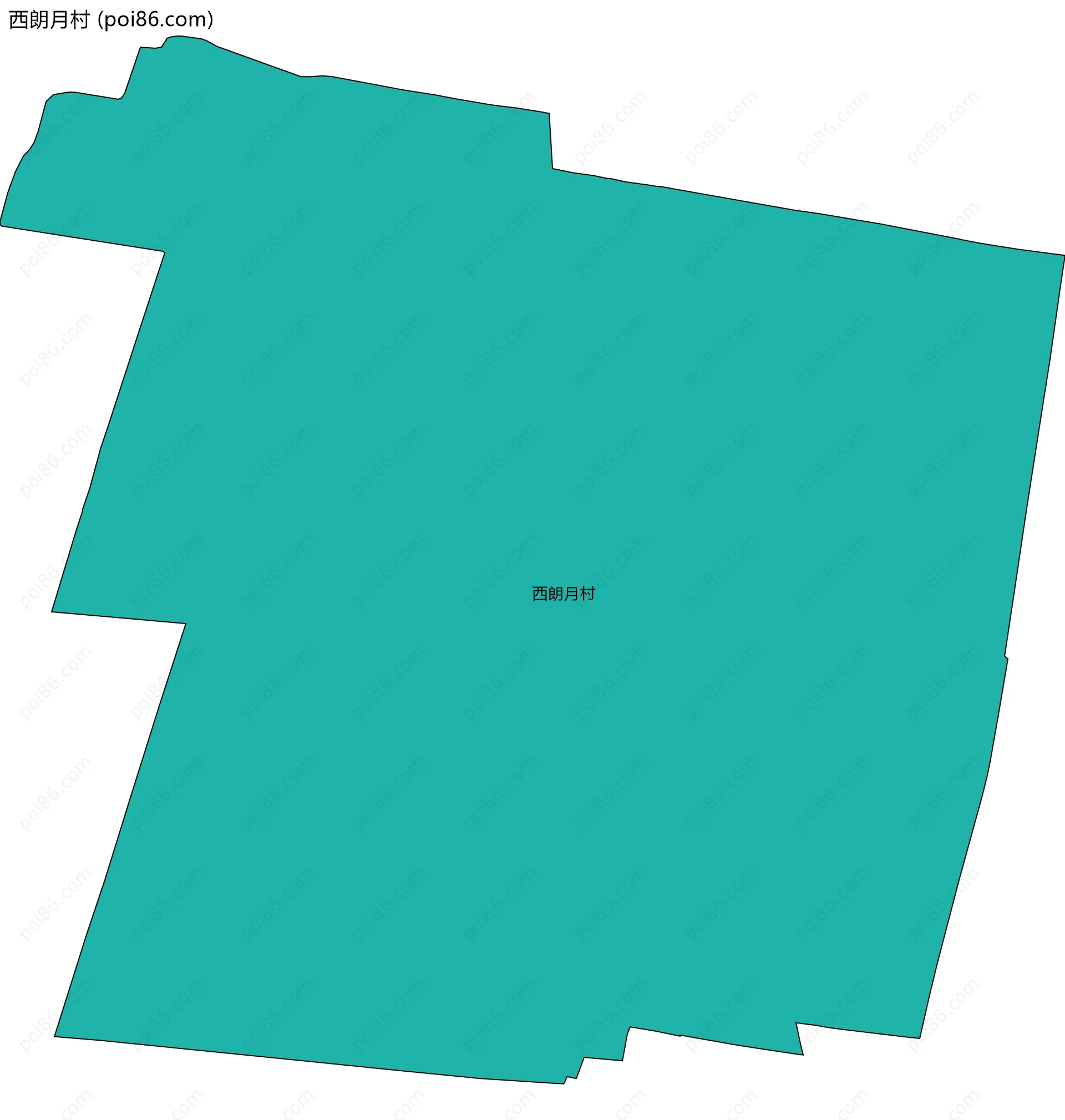 西朗月村边界地图